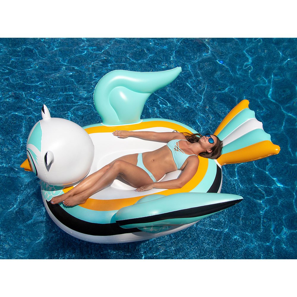 Swimline Giant Inflatable White Owl Ride-On & Giant Inflatable Swan Ride-On - VMInnovations
