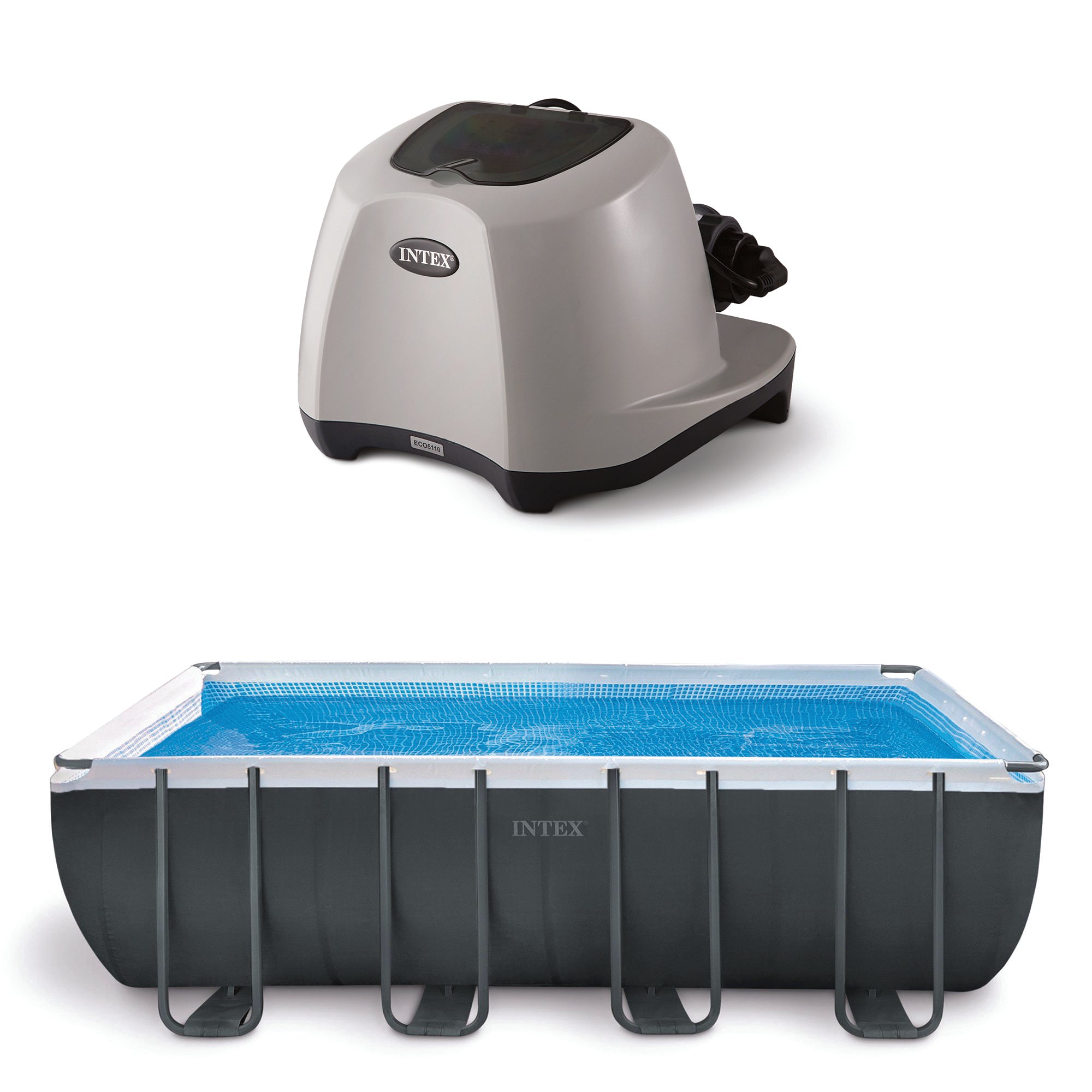 Intex 18ft x 9ft x 52in Ultra XTR Rectangular Pool, Pump, and Saltwater System