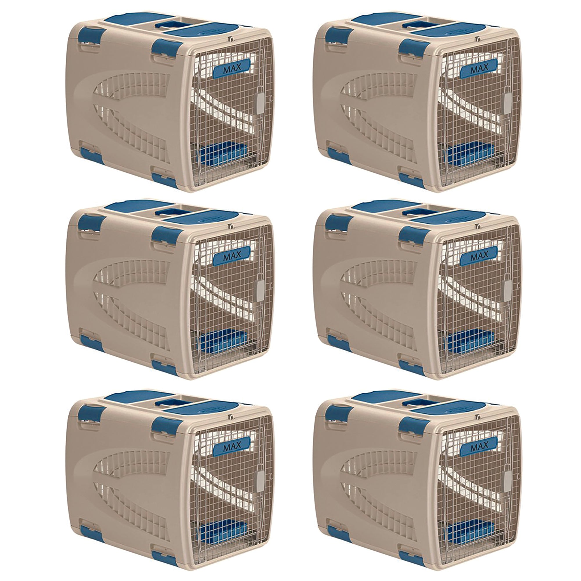 Suncast Deluxe Small Animal Air or Car Pet Carrier w/ Food & Water Tray (6 Pack) - VMInnovations