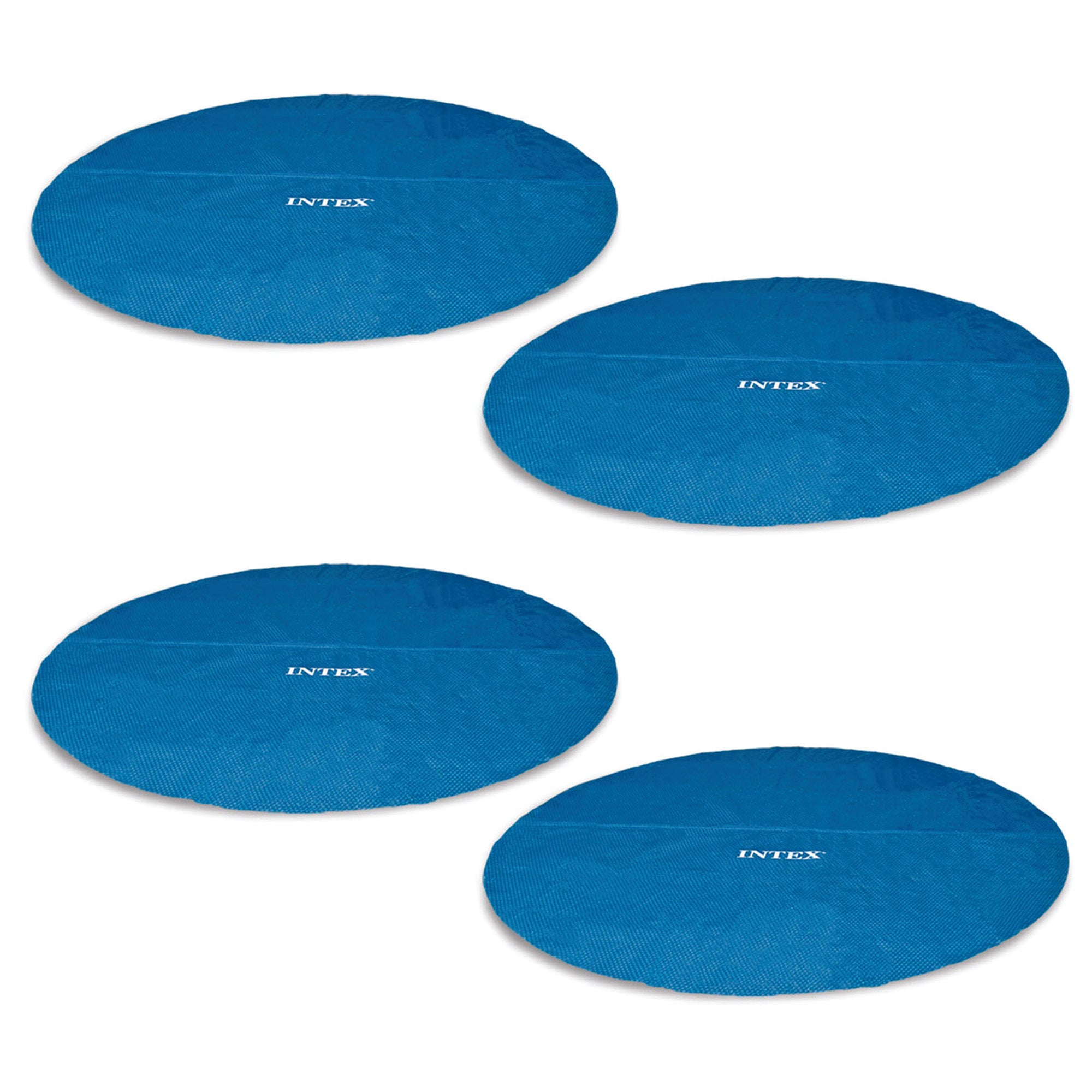 12-Foot Easy Set and Metal Frame Swimming Pool Solar Cover Tarp, Blue (4 Pack) - VMInnovations
