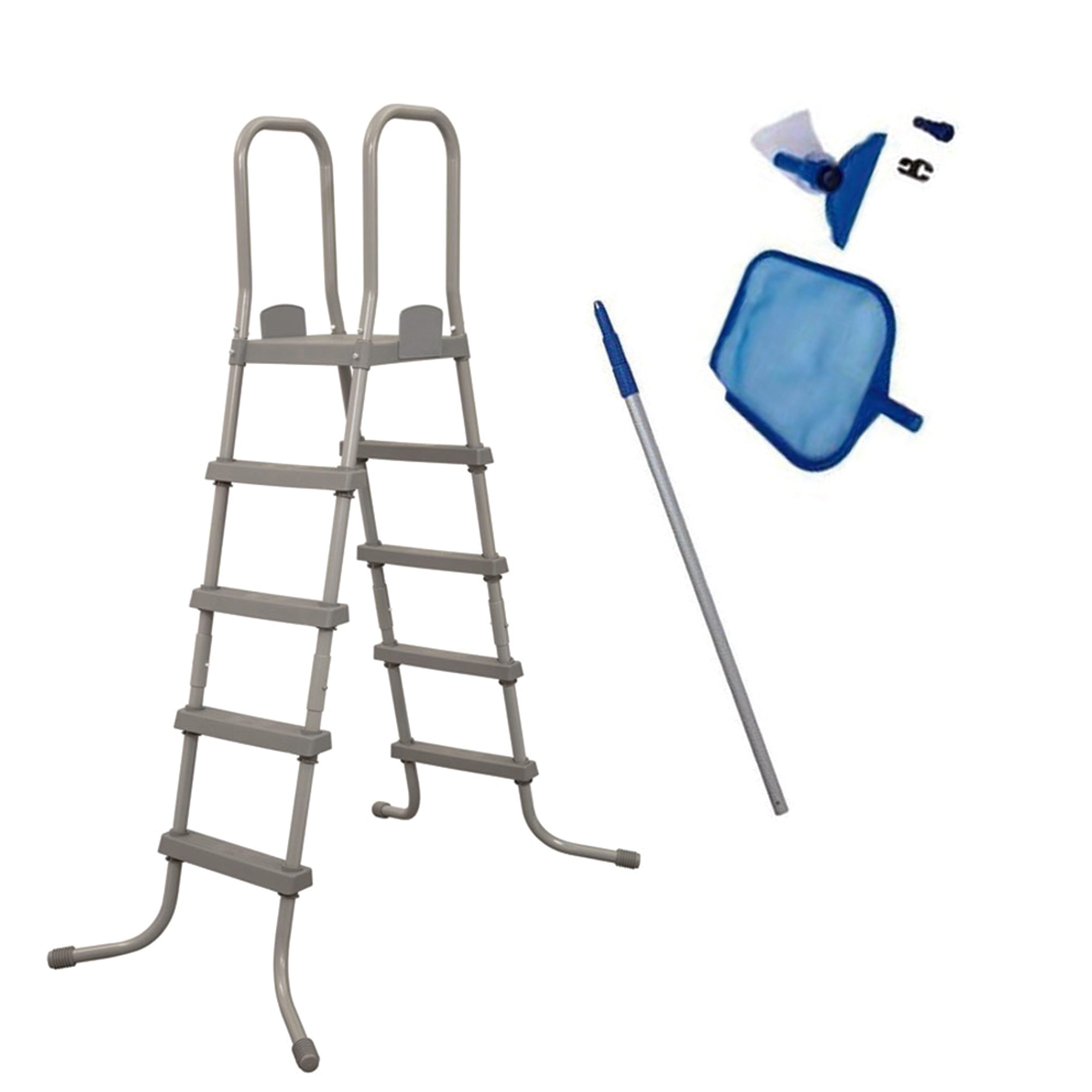 Bestway 52" Above Ground Swimming Pool Ladder with Cleaning Maintenance Kit