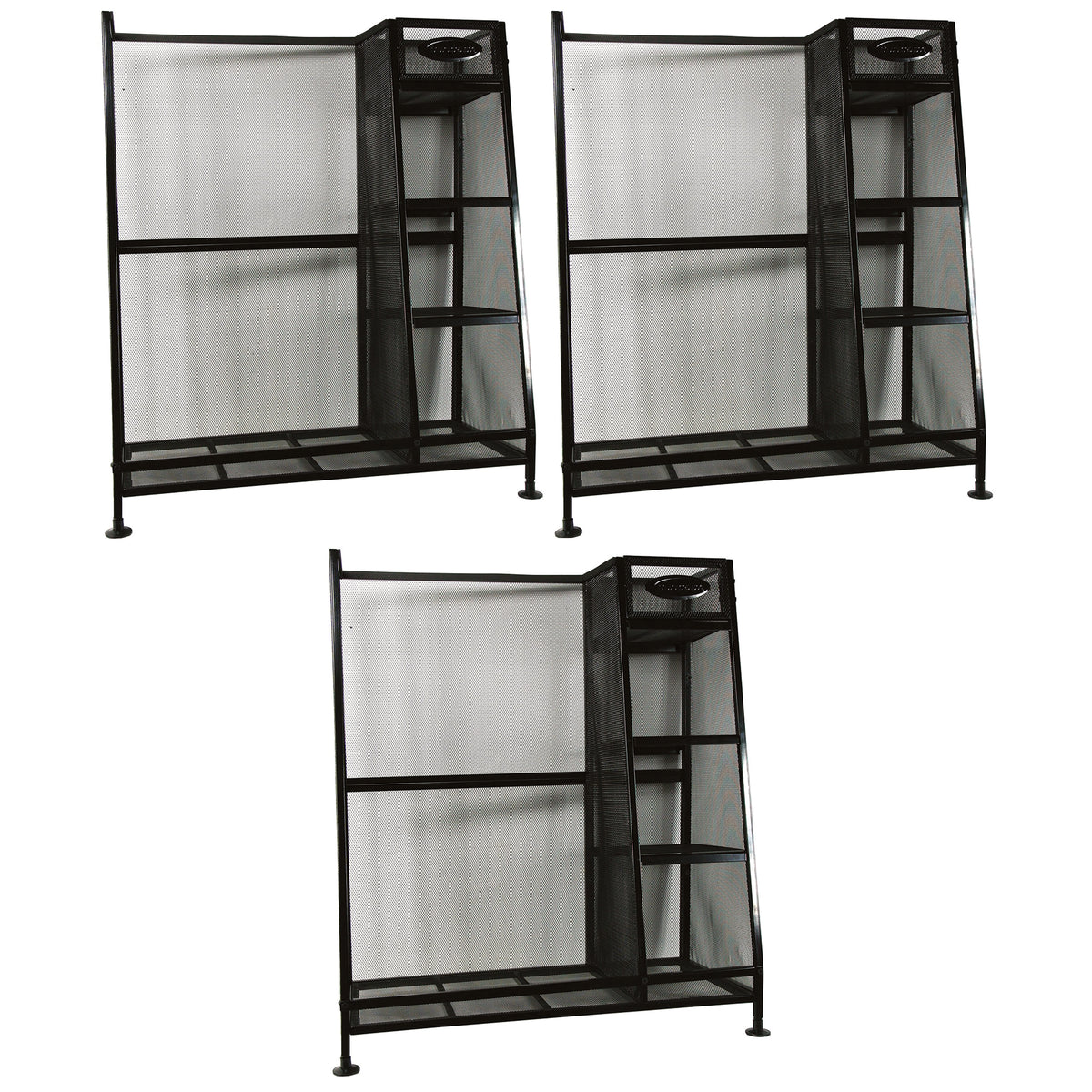 Suncast Storage Heavy Duty Metal Golf Equipment Organizer Storage Rack (3 Pack)
