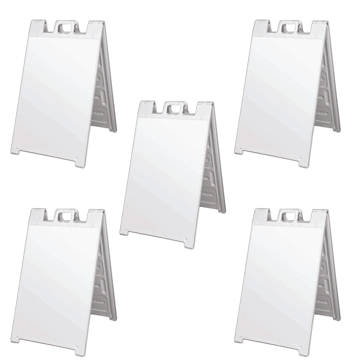 Plasticade Signicade Portable Folding Sidewalk Double Sided Sign Stand (5 Pack)