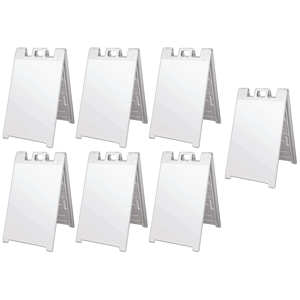 Plasticade Signicade Portable Folding Sidewalk Double Sided Sign Stand (7 Pack)