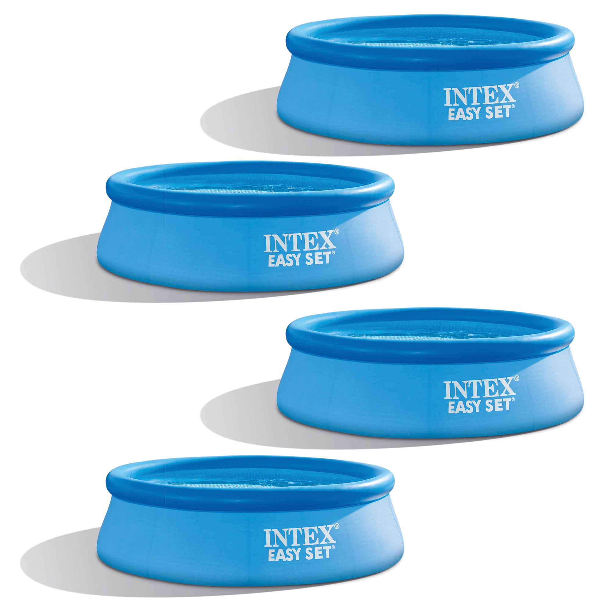 Intex 8ft x 30in Easy Set Inflatable Round Above Ground Swimming Pool (4 Pack) - VMInnovations