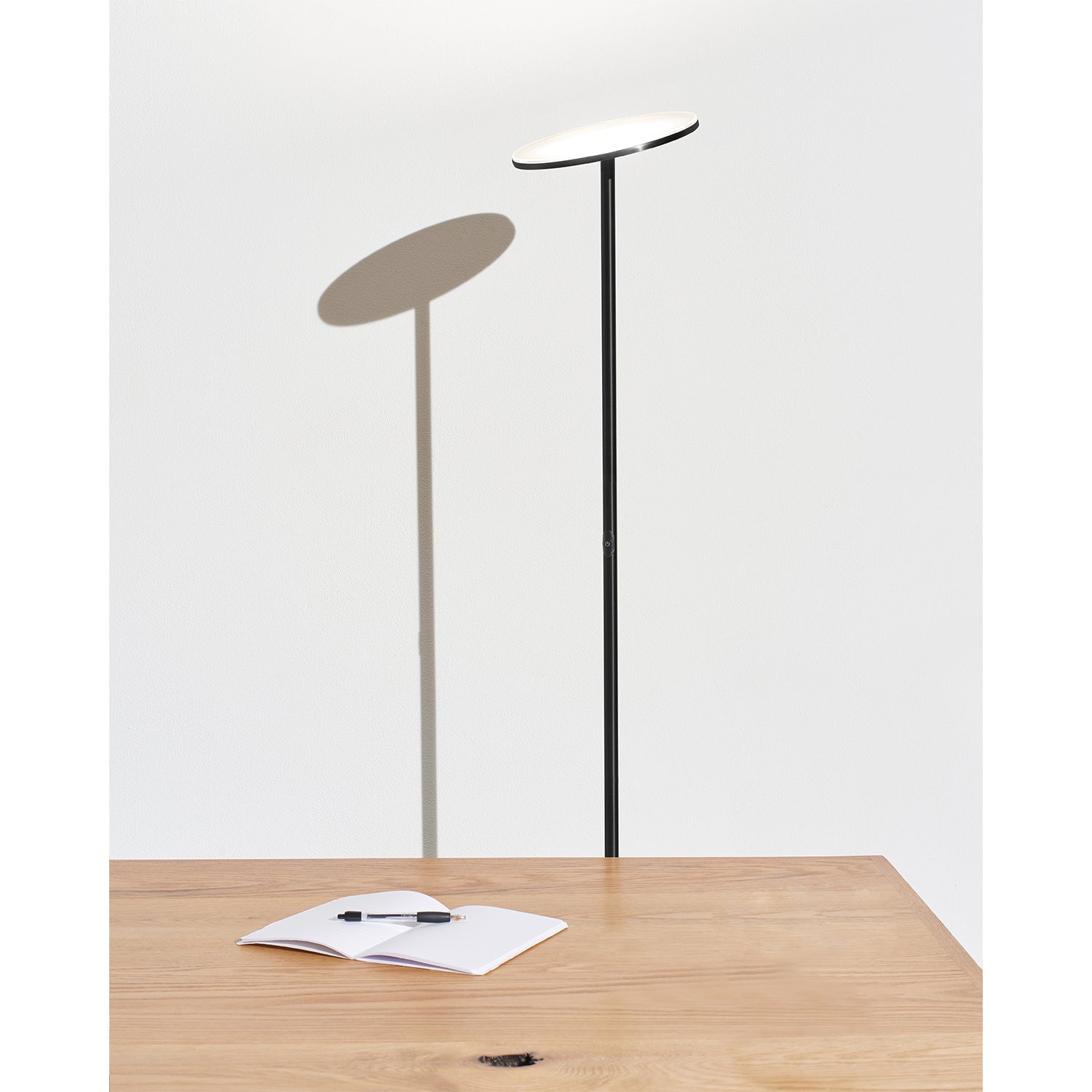 Brightech Sky LED Torchiere Standing Touch Sensor Floor Lamp, Black (Open Box)