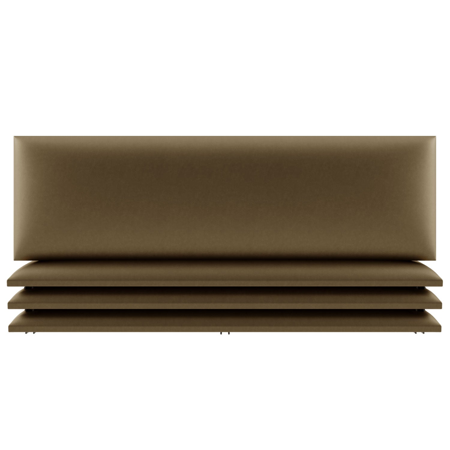 Vant 39 x 46 Inch Floating Upholstered Décor Wall Panels, Metallic Gold (4 Pack)