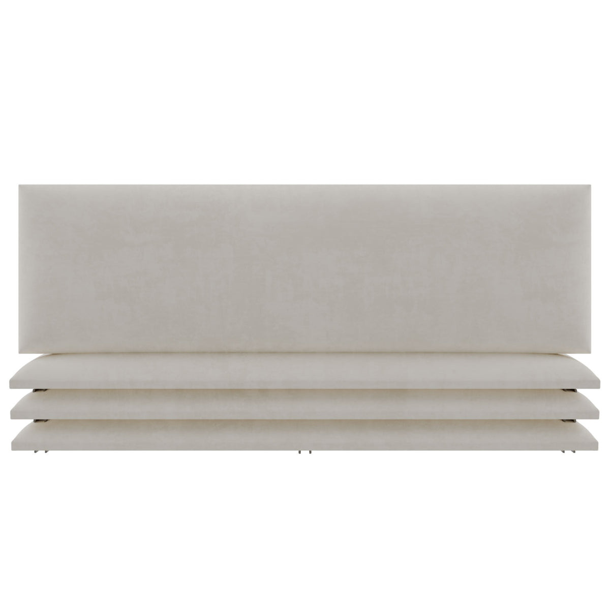 Vant 39 x 46 Inch Upholstered Wall Panels, Micro Suede Neutral Sand (4 Pack)