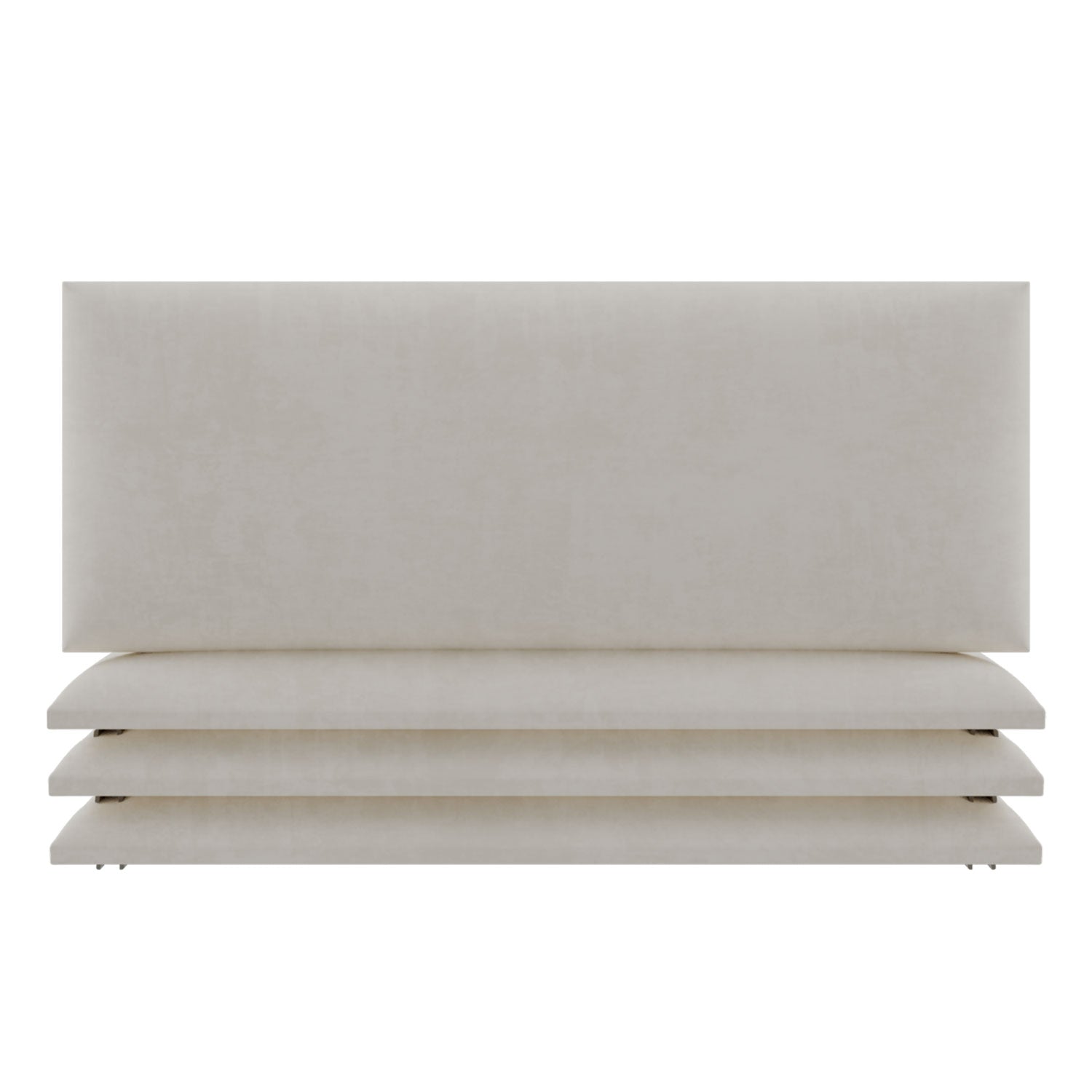 Vant 30 x 46 Inch Upholstered Wall Panels, Micro Suede Neutral Sand (4 Pack)
