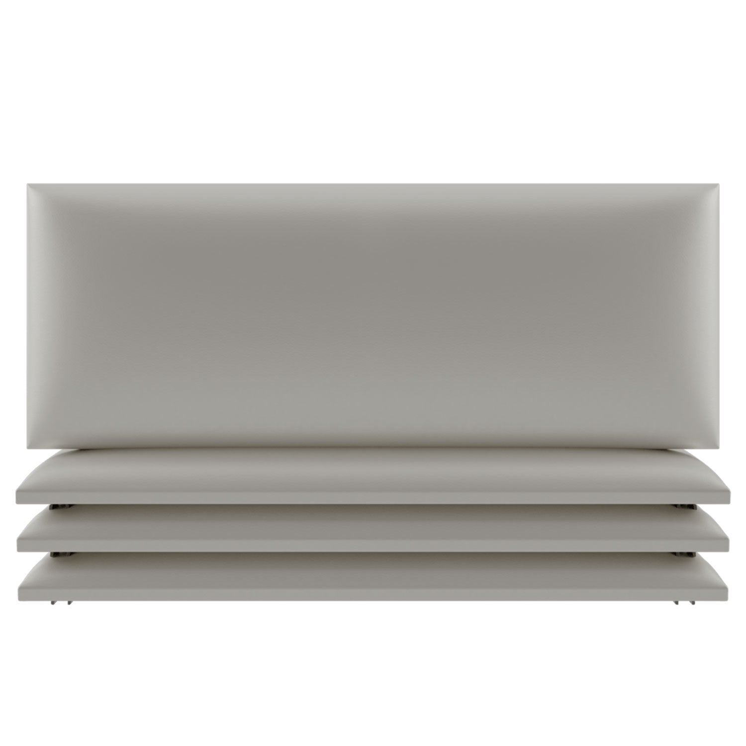 Vant 30 x 46 Inch Floating Upholstered Wall Panels, Metallic Champagne (4 Pack)