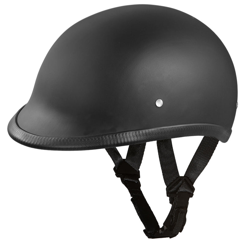 Daytona Helmets DOT Approved Motorcycle Half Helmet Hawk, X-Large, Dull Black