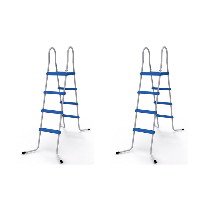JLeisure 48" 3 Step Platform Outdoor Above Ground Swimming Pool Ladder (2 Pack) - VMInnovations