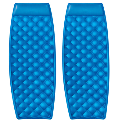 SwimWays Aquaria Solana Float Lounger for Swimming Pool Lounging, Blue (2 Pack)