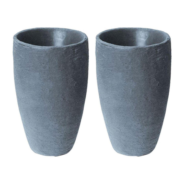 Algreen 87301 Athena 20.5 x 12.6 Self Watering Planter, Charcoalstone (2 Pack) - VMInnovations