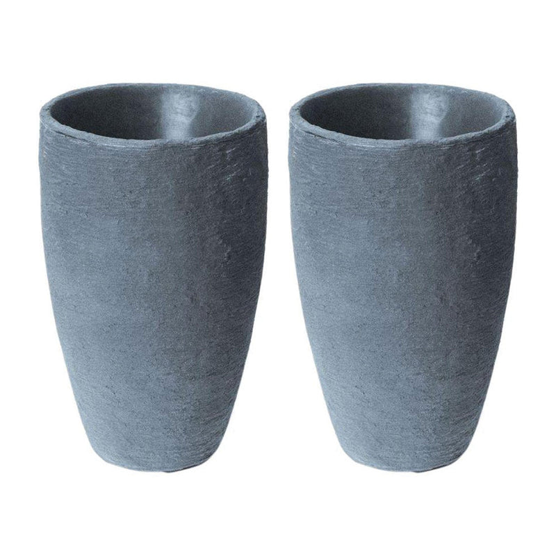 Algreen 87301 Athena 20.5 x 12.6 Self Watering Planter, Charcoalstone (2 Pack)