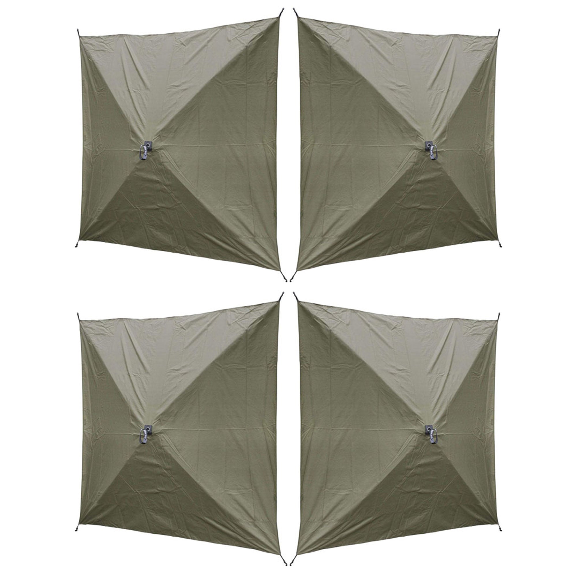 Clam Quick Set Screen Hub Green Tent Wind & Sun Panels, Accessory Only (4 Pack) - VMInnovations