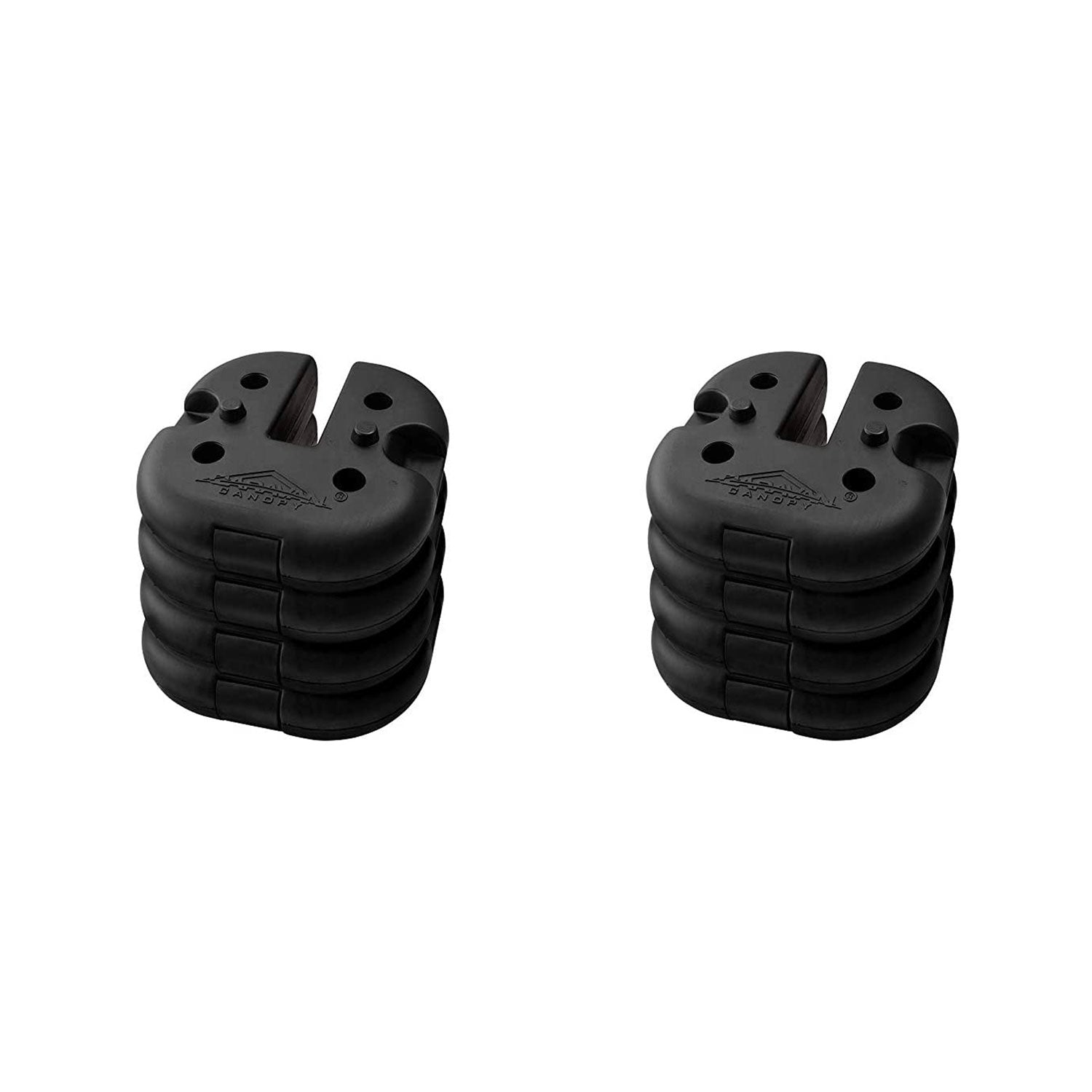 Caravan Canopy Rubber 6 Pound Cement Canopy Weight Plate, Set of 4 (2 Pack) - VMInnovations