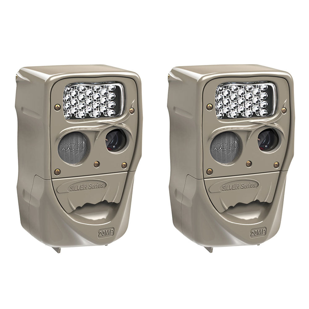 Cuddeback Power House 20MP Super Simple Setup Silver Flash Trail Camera (2 Pack)