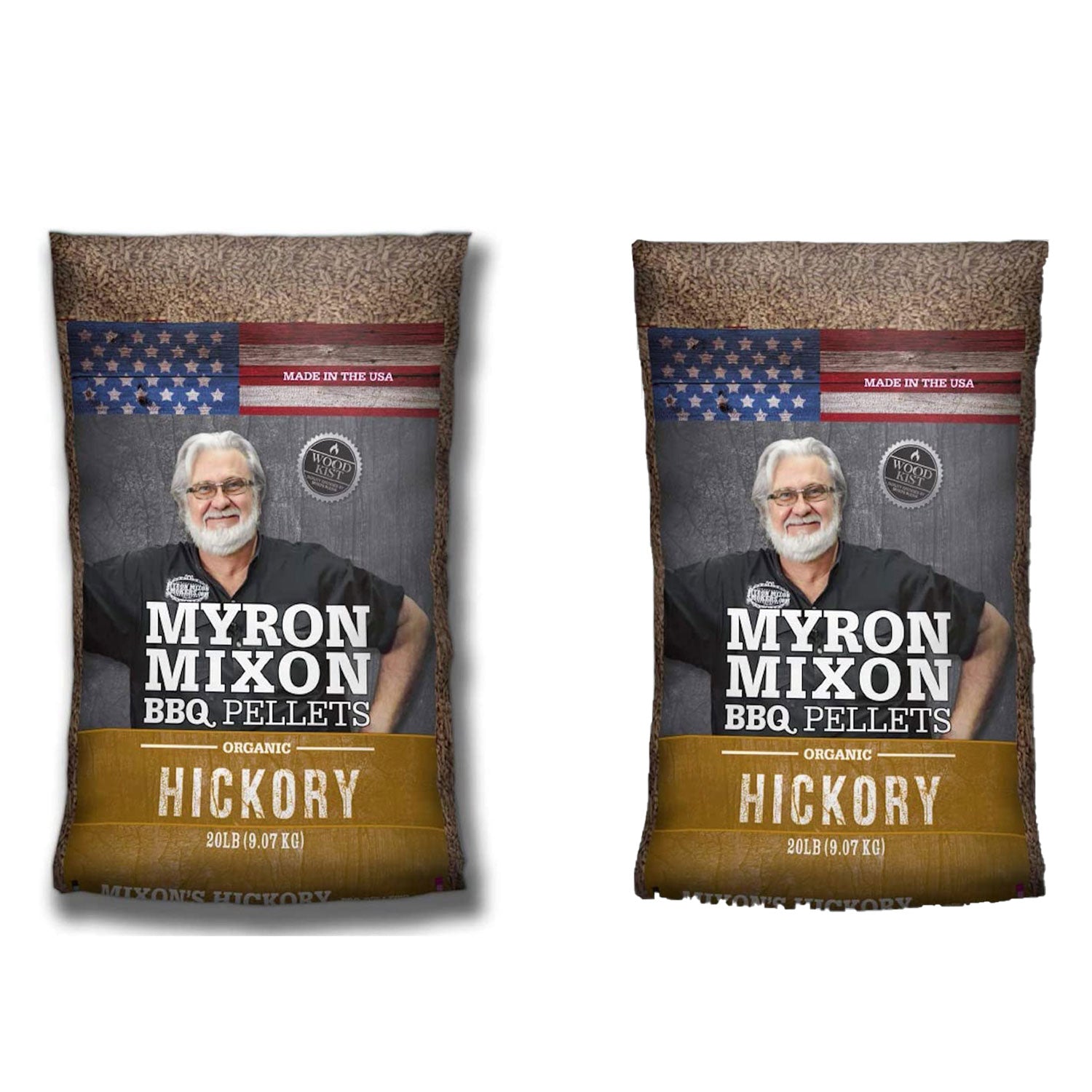 Myron Mixon Smokers Wood BBQ Pellets for Smoking & Grilling, Hickory (2 Pack) - VMInnovations