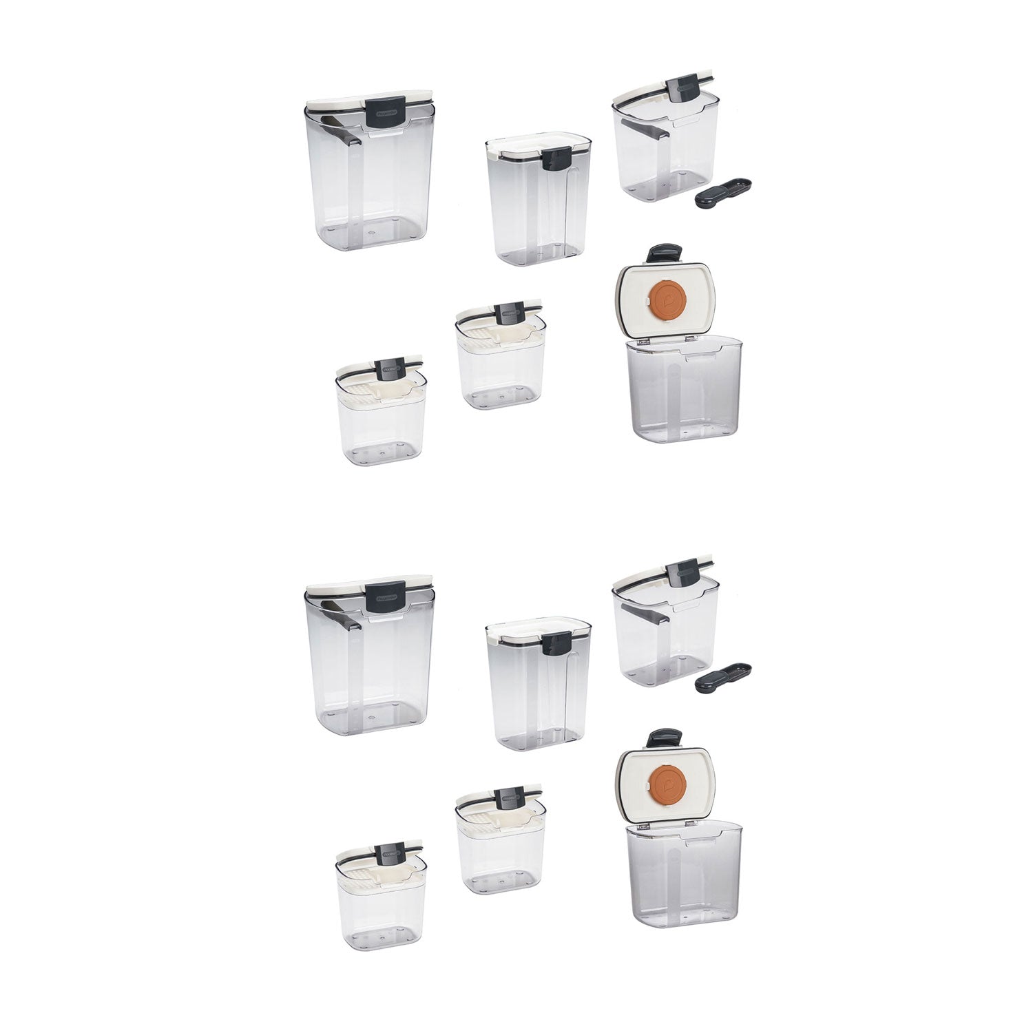 Progressive International Prepworks ProKeeper 6 Piece Clear Storage Set (2 Pack)