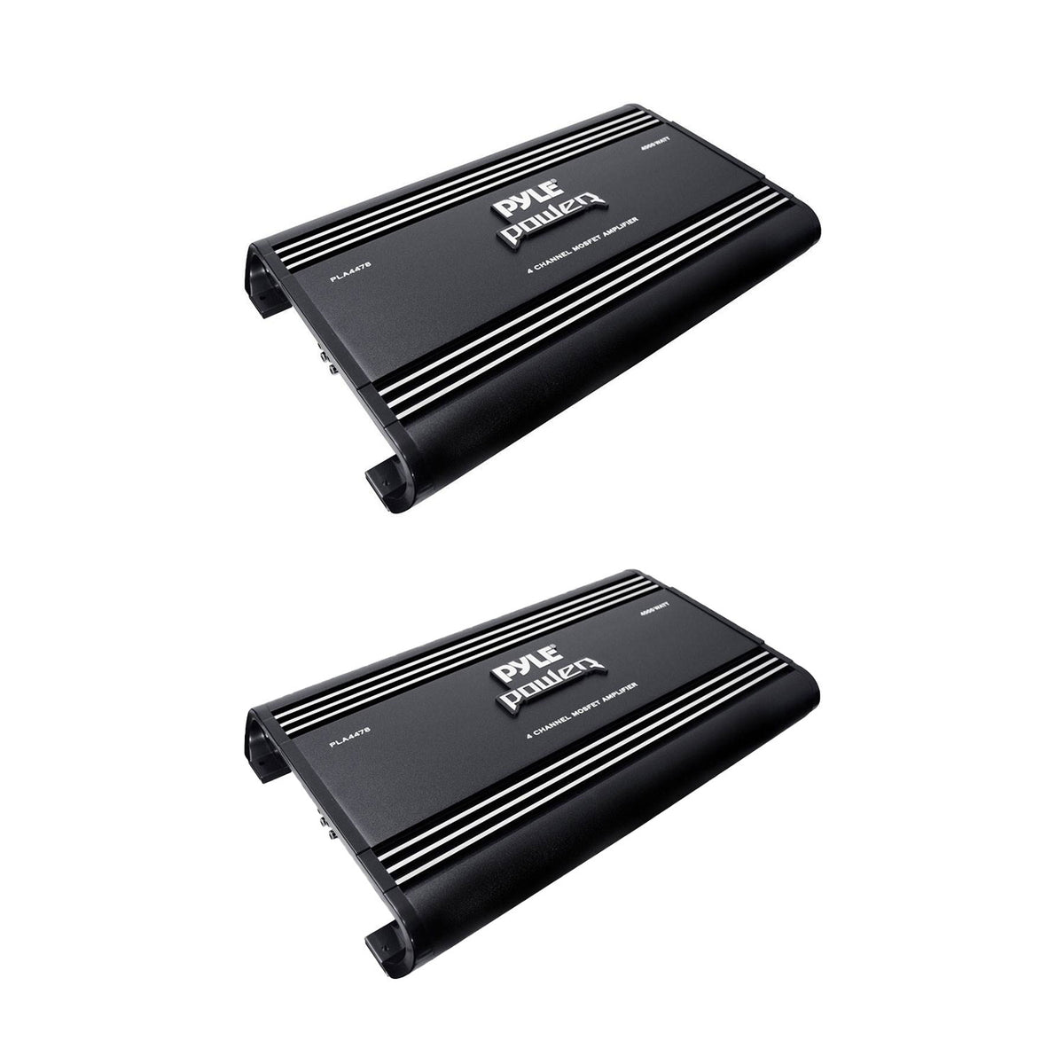 Pyle PLA4478 Bridgeable 4 Channel 4000 Watt Car Audio Mosfet Amplifier (2 Pack)