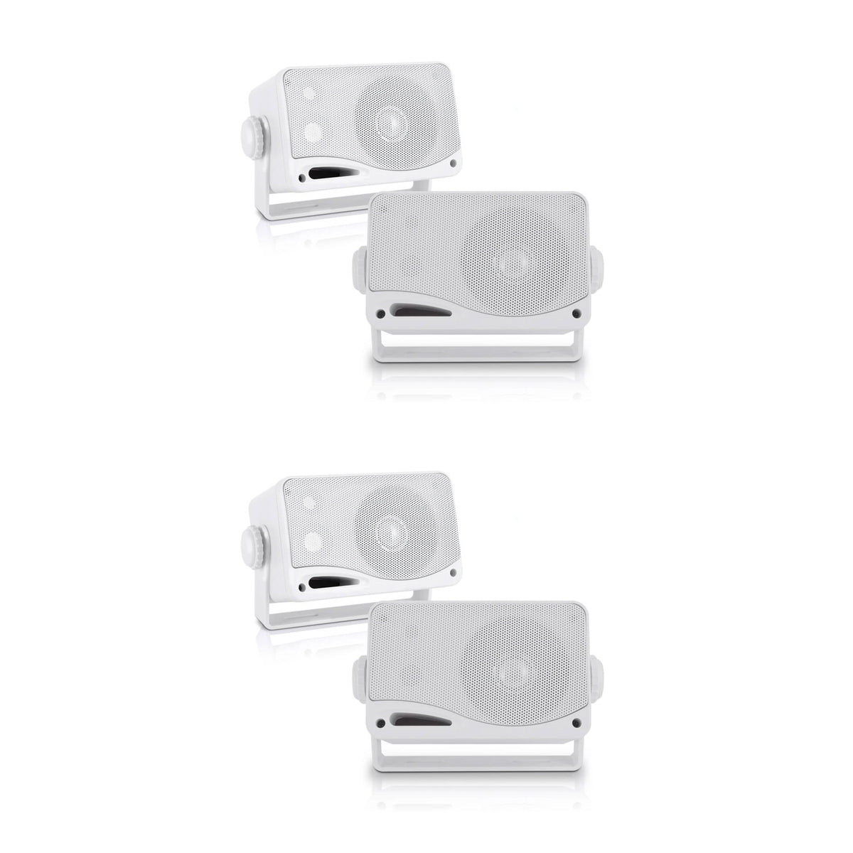 Pyle PLMR24 3.5 Inch 3 Way Marine Audio Speakers Outdoor Weatherproof (2 Pair) - VMInnovations