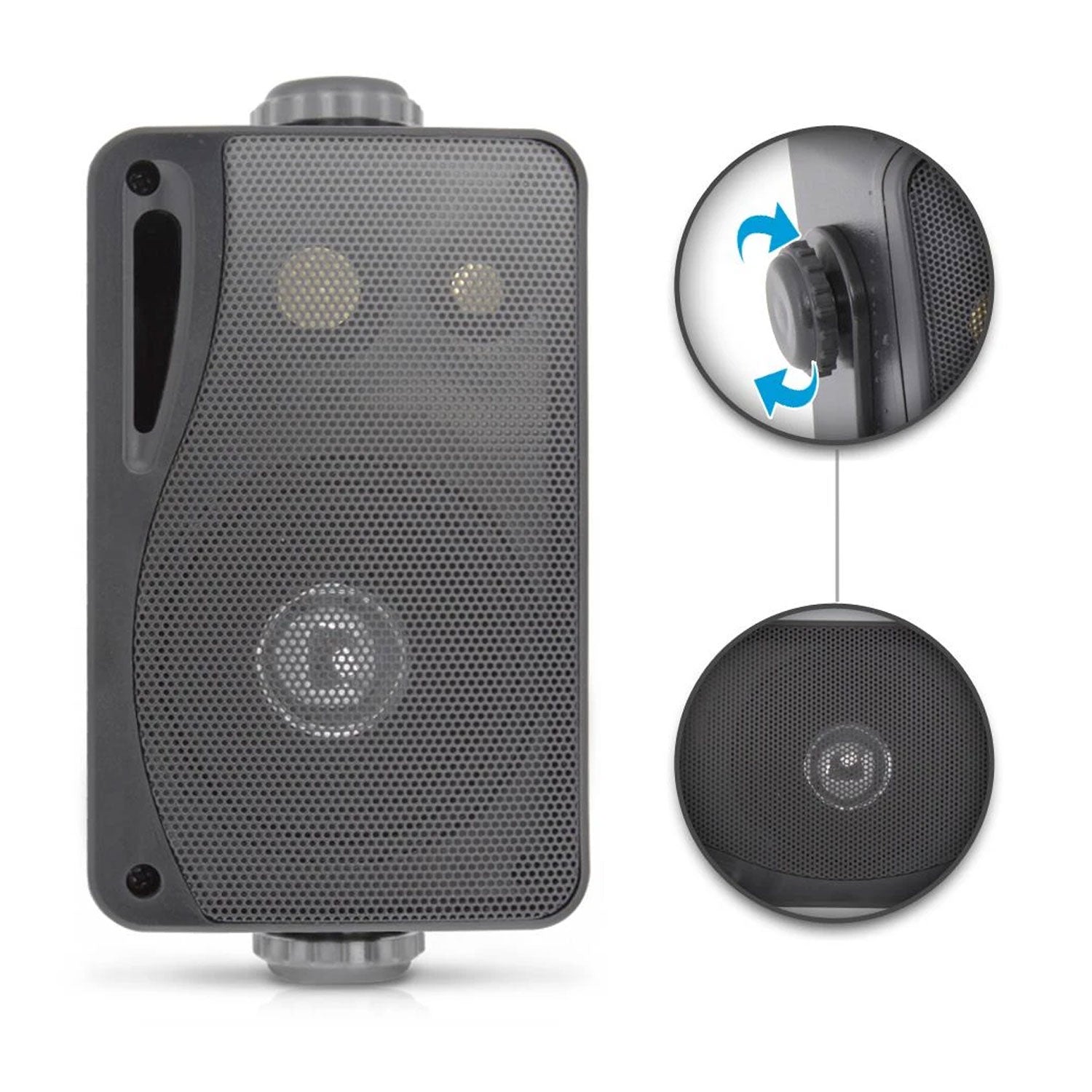 Pyle PLMR24B 3.5 Inch 3 Way Weatherproof Marine Audio Speakers, Black (4 Pair) - VMInnovations