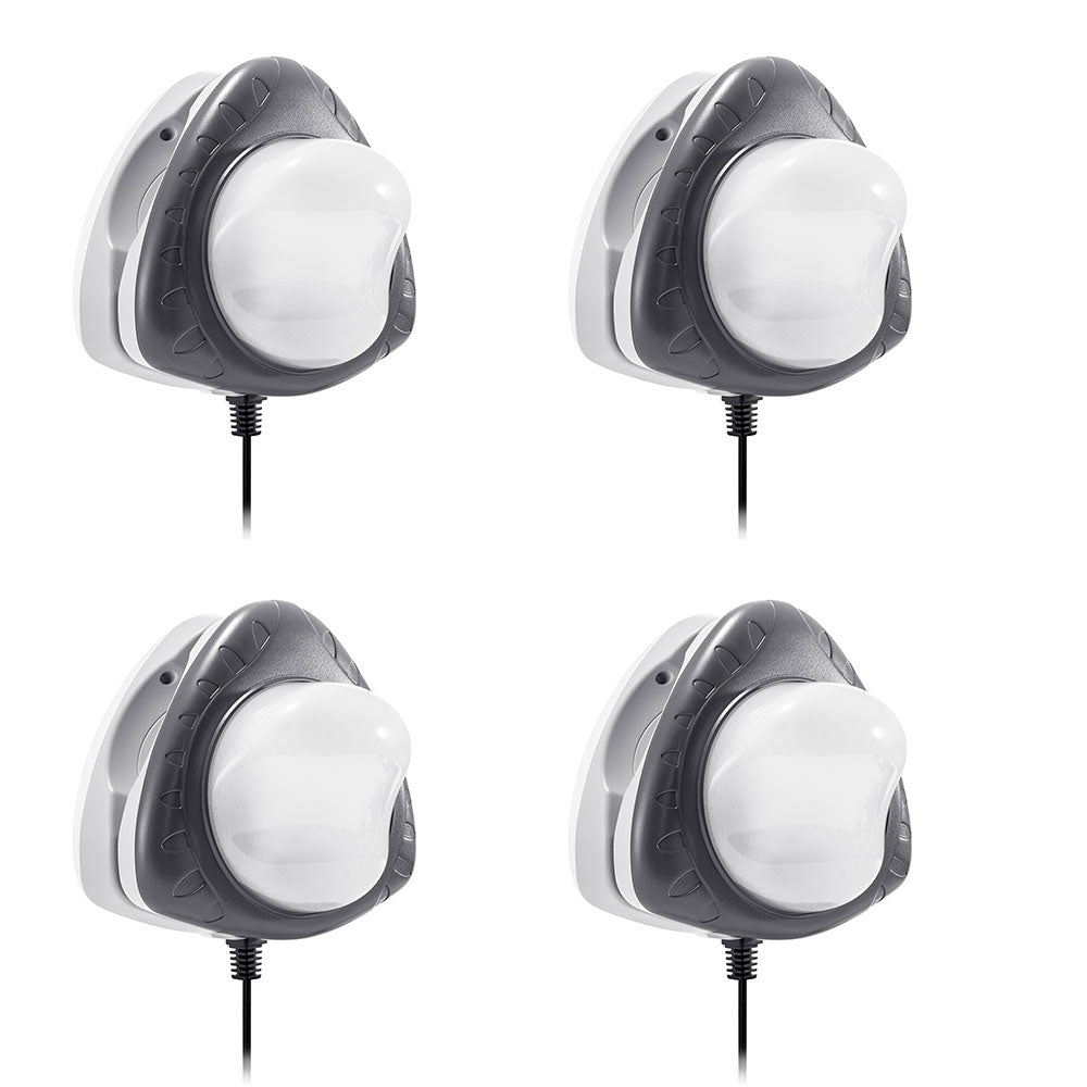 Intex Above Ground Underwater LED Magnetic Swimming Pool Wall Light (4 Pack) - VMInnovations
