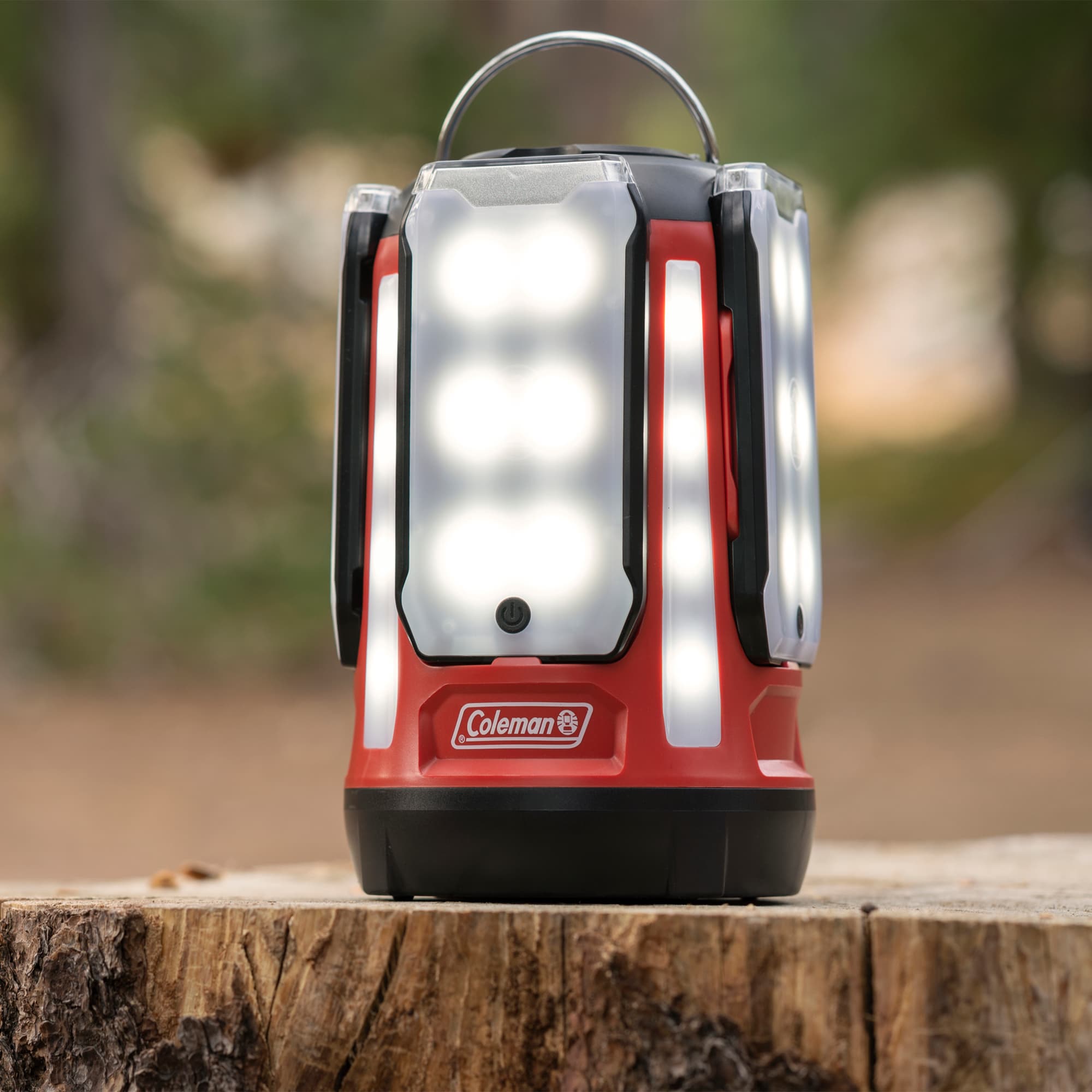 Coleman Quad Panel 800L LED Lantern, Outdoor Camping Light with 4 Panels and USB - VMInnovations