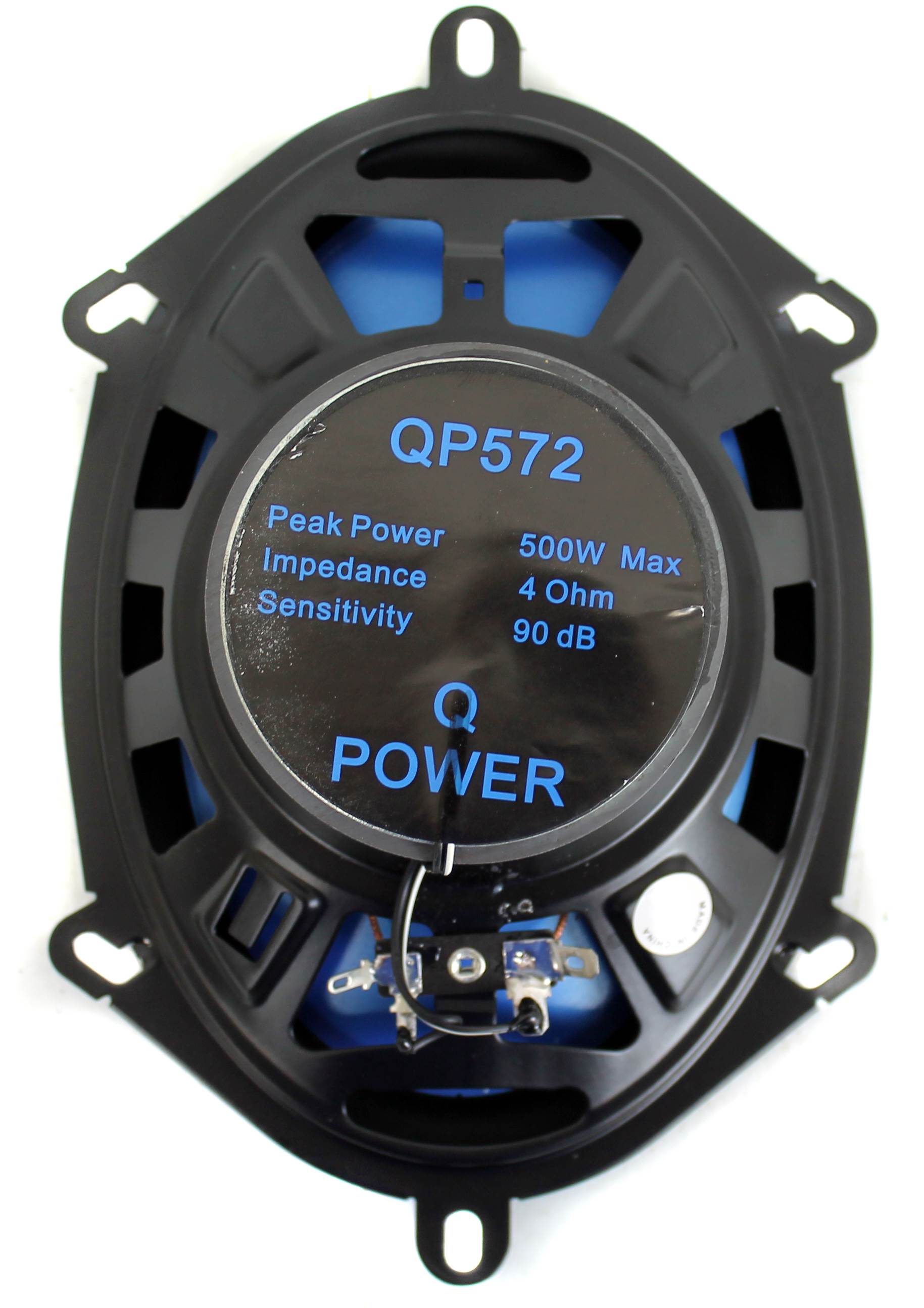 Q POWER 5x7" 300W 2-Way Blue Car Audio Stereo Coaxial Speakers (Pair) (Open Box)