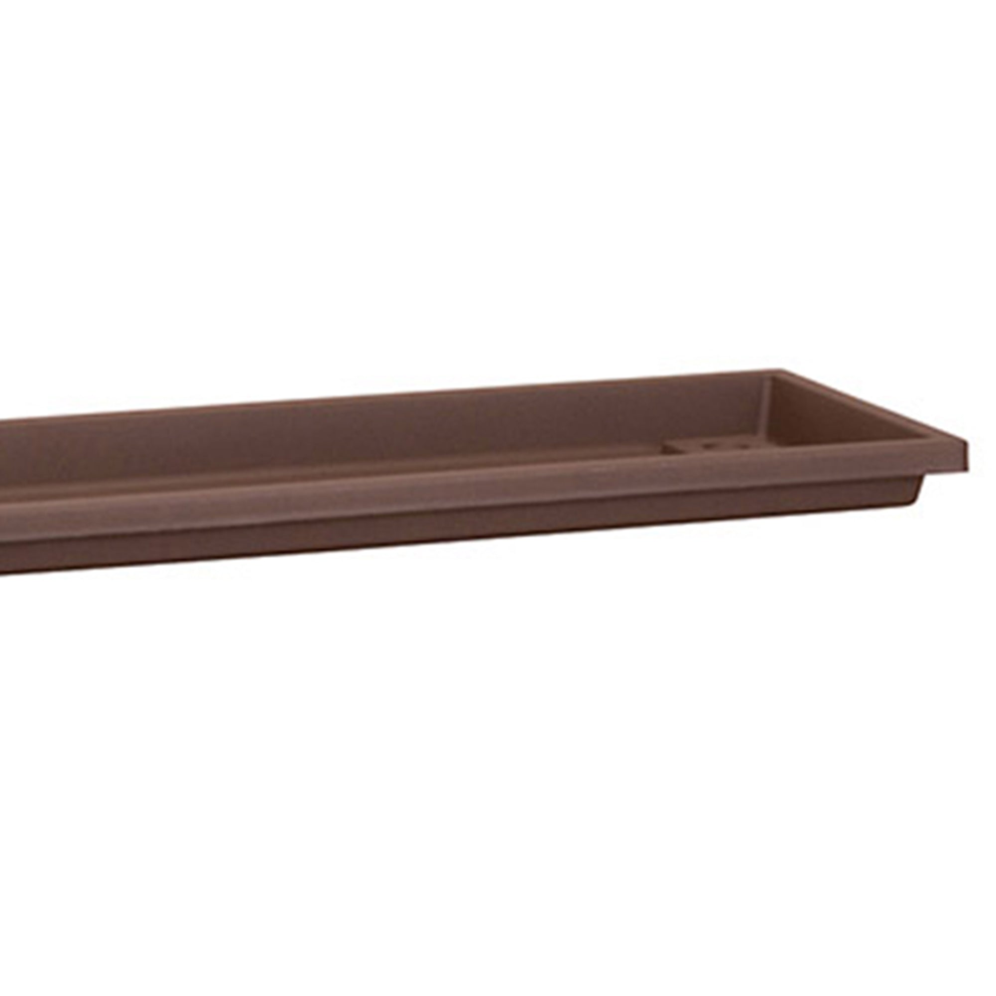 HC Companies Farmhouse Venetian 18 Inch Flower Box Saucer, Chocolate (2 Pack) - VMInnovations