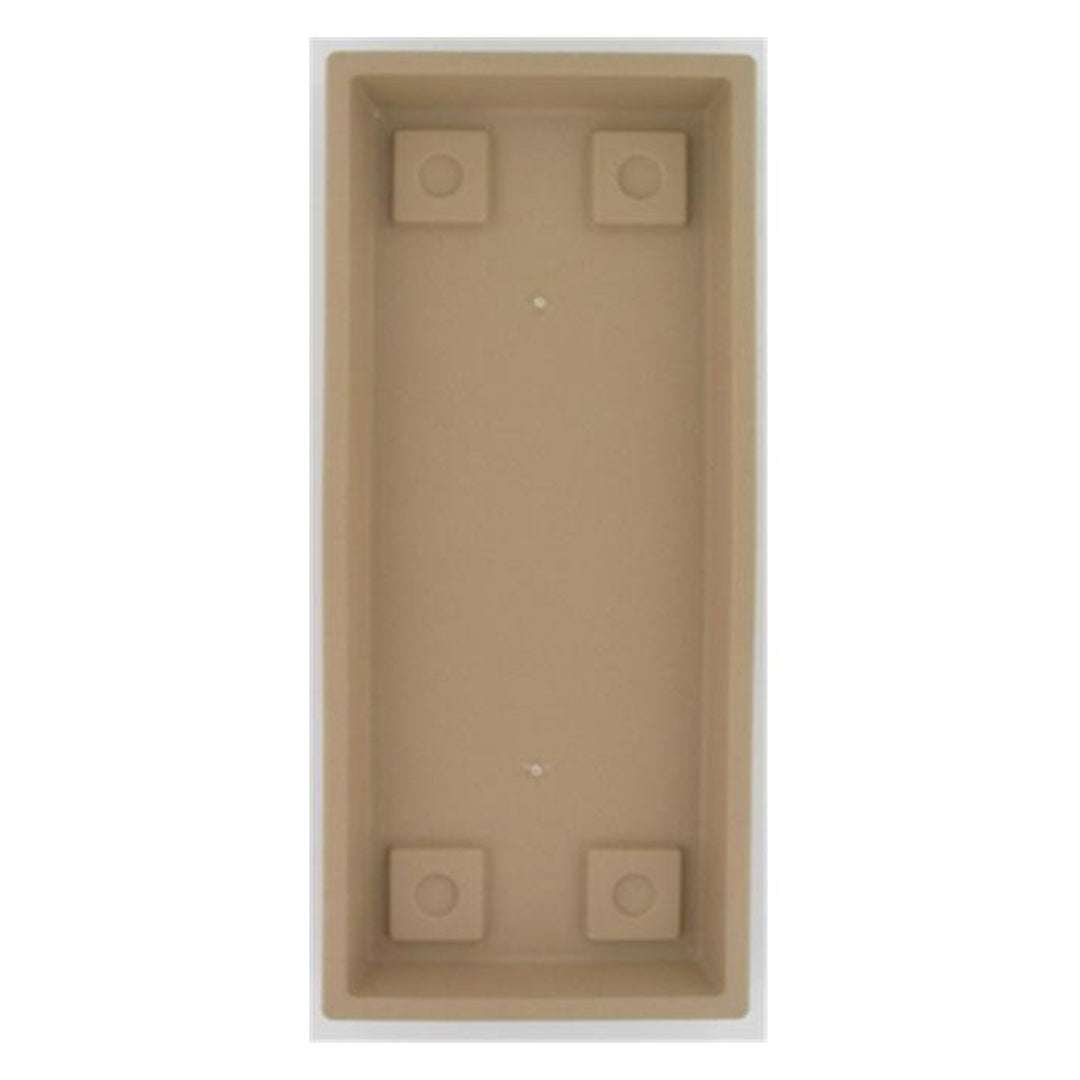 HC Companies Farmhouse Venetian 30In Rectangular Flower Box Saucer, Sand, 2 Ct - VMInnovations