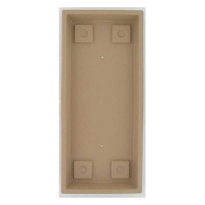 HC Companies Farmhouse Venetian 30In Rectangular Flower Box Saucer, Sand, 2 Ct - VMInnovations