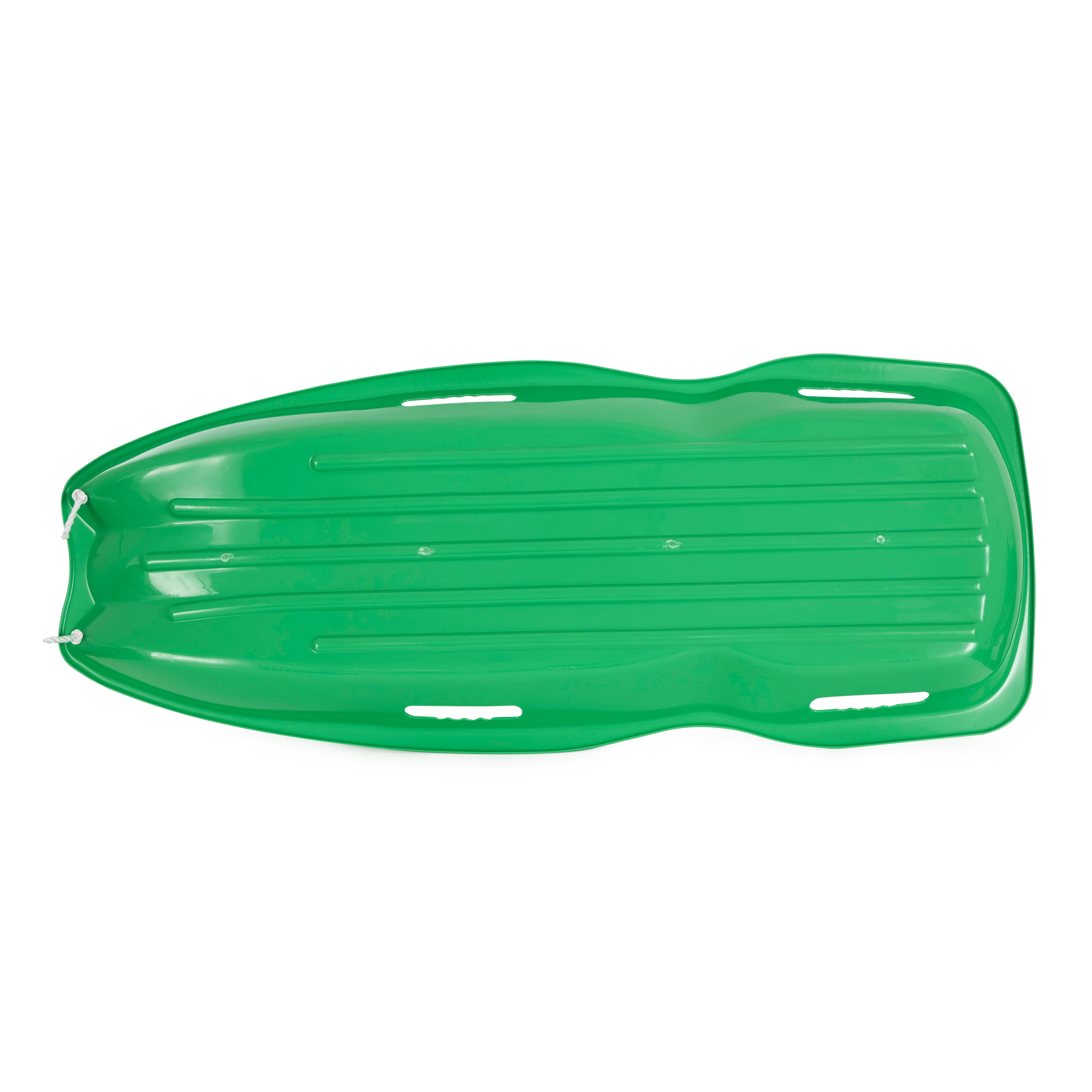 Slippery Racer Downhill Xtreme Plastic Toboggan Snow Sled, Red & Green (2 Pack)