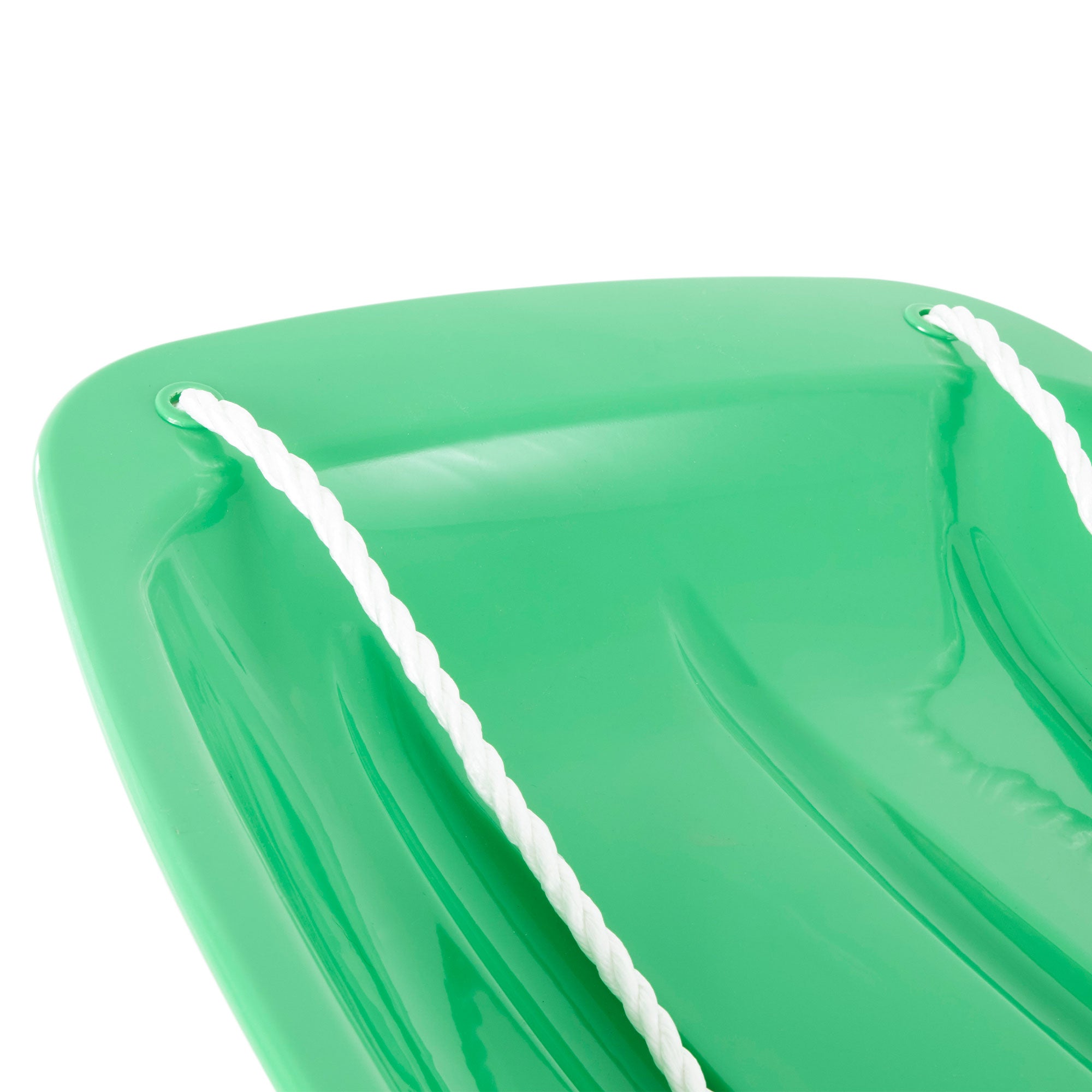 Slippery Racer Downhill Sprinter Kids Plastic Toboggan Snow Sled, Green and Red - VMInnovations