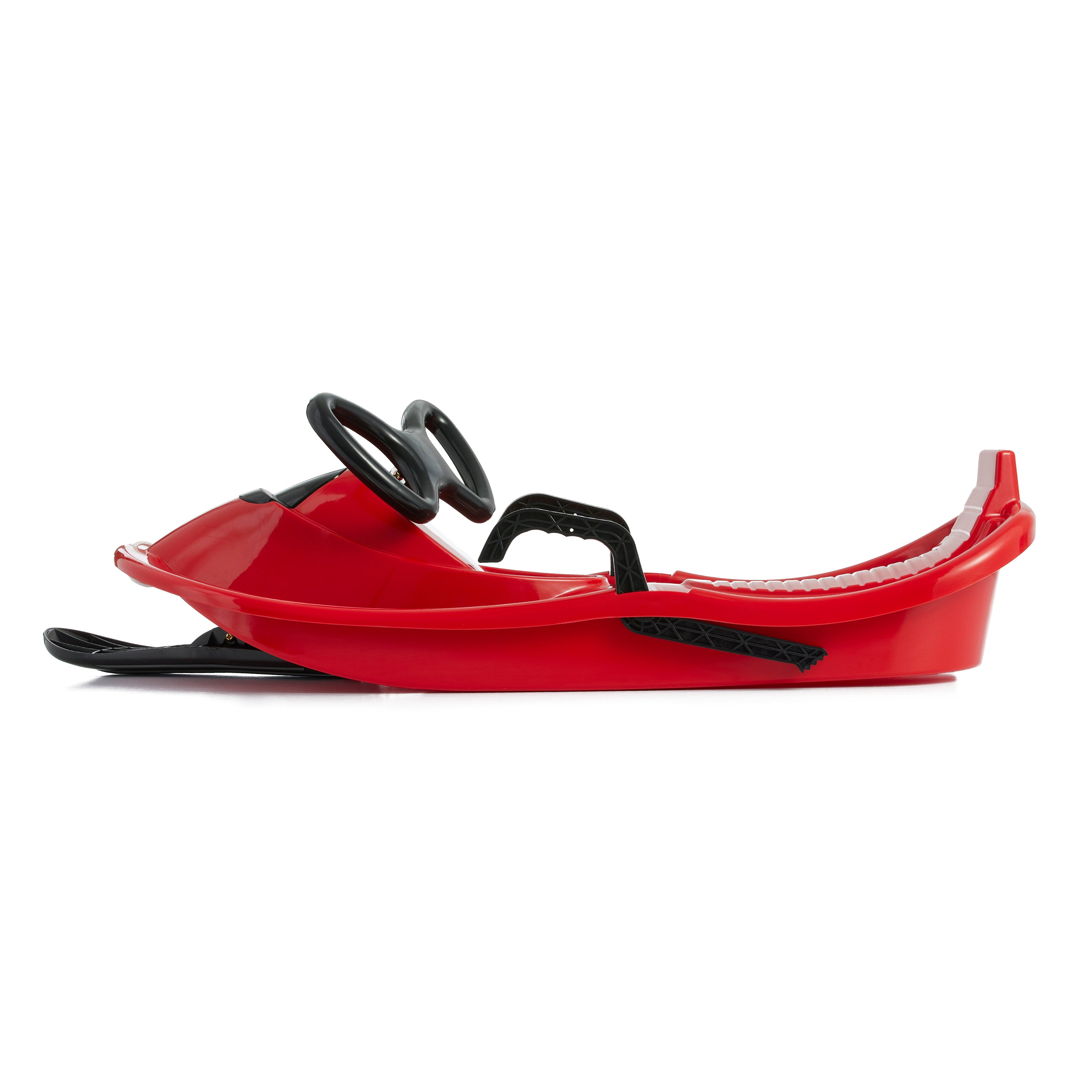 Slippery Racer Derby Kids Toddler Steerable Plastic Snow Sled (Open Box) - VMInnovations