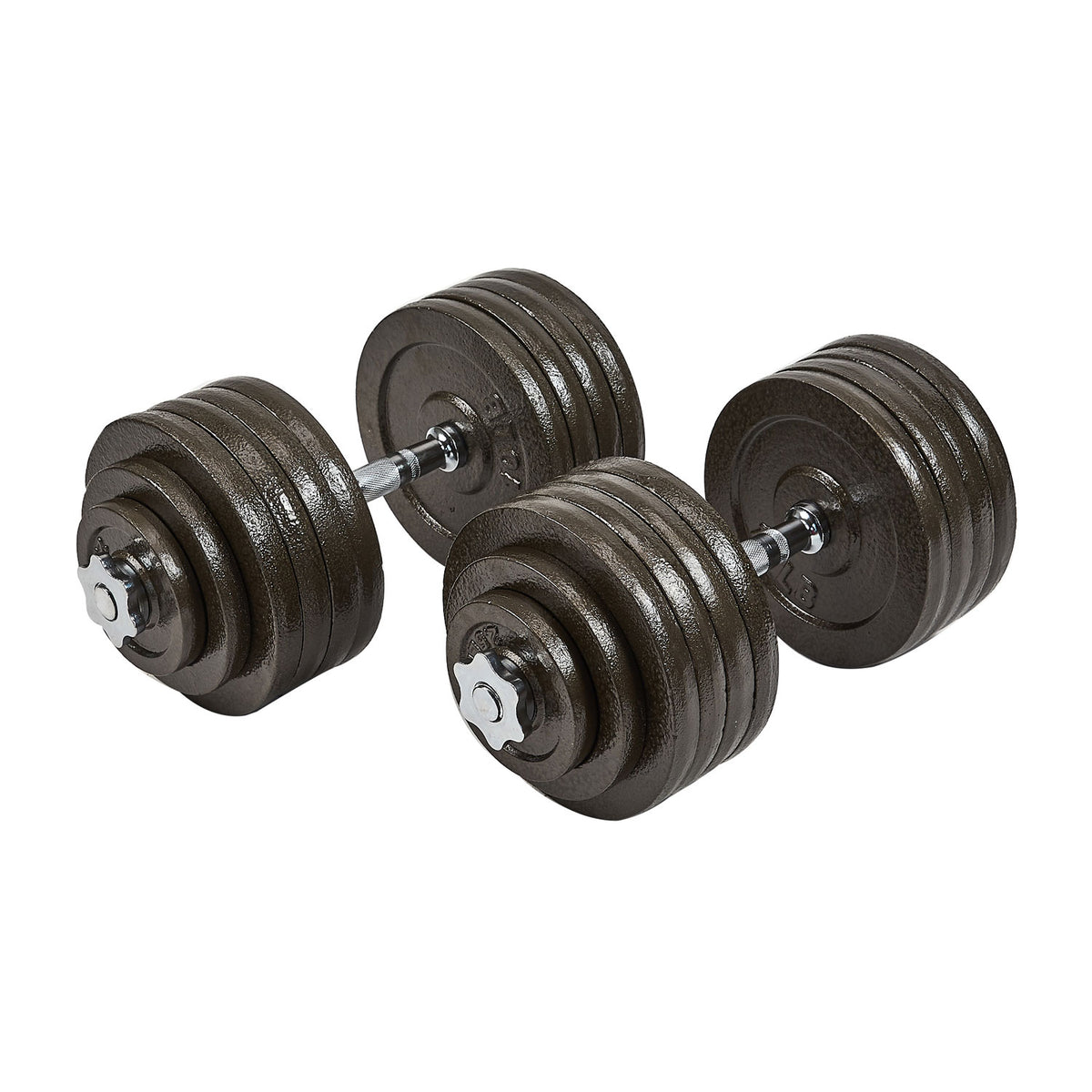 Everyday Essentials 200 Pound Adjustable Weight Dumbbell Set and Exercise Mat