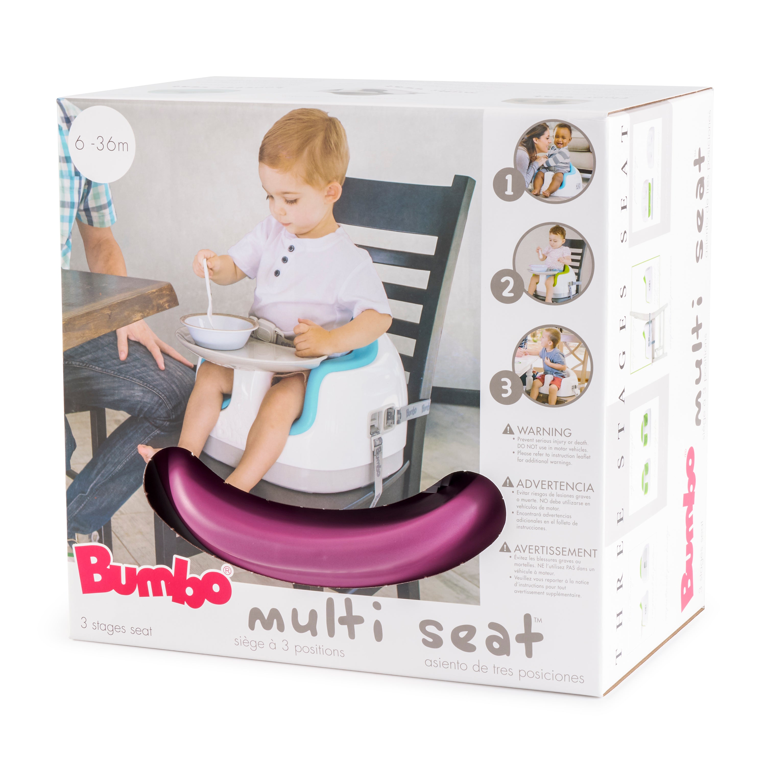 Bumbo Baby Toddler Soft Foam Booster Floor Multi Seat with Tray & Buckle Straps - VMInnovations