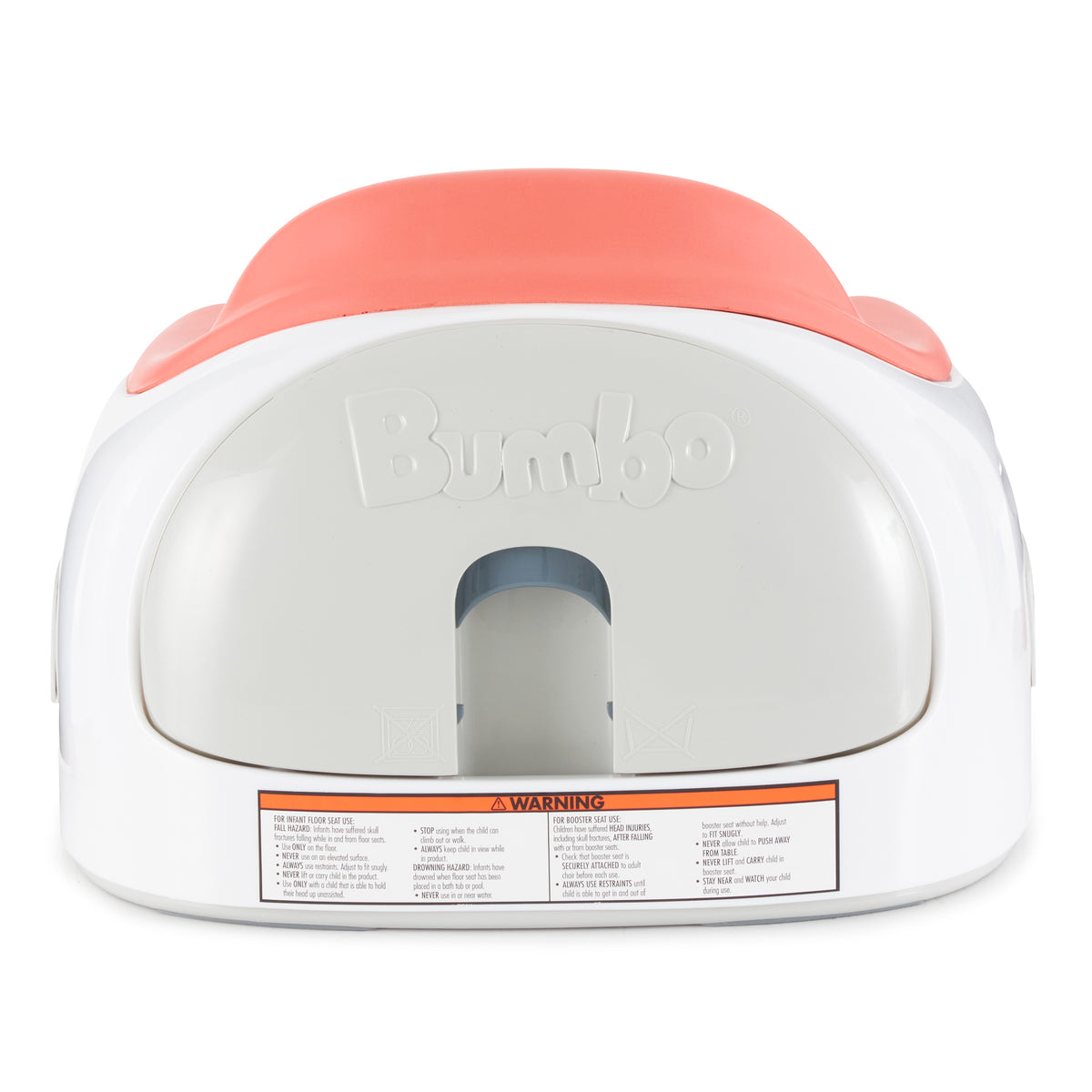 Bumbo Baby Toddler Soft Foam Multi Seat with Tray and Buckle Straps Coral (Used)