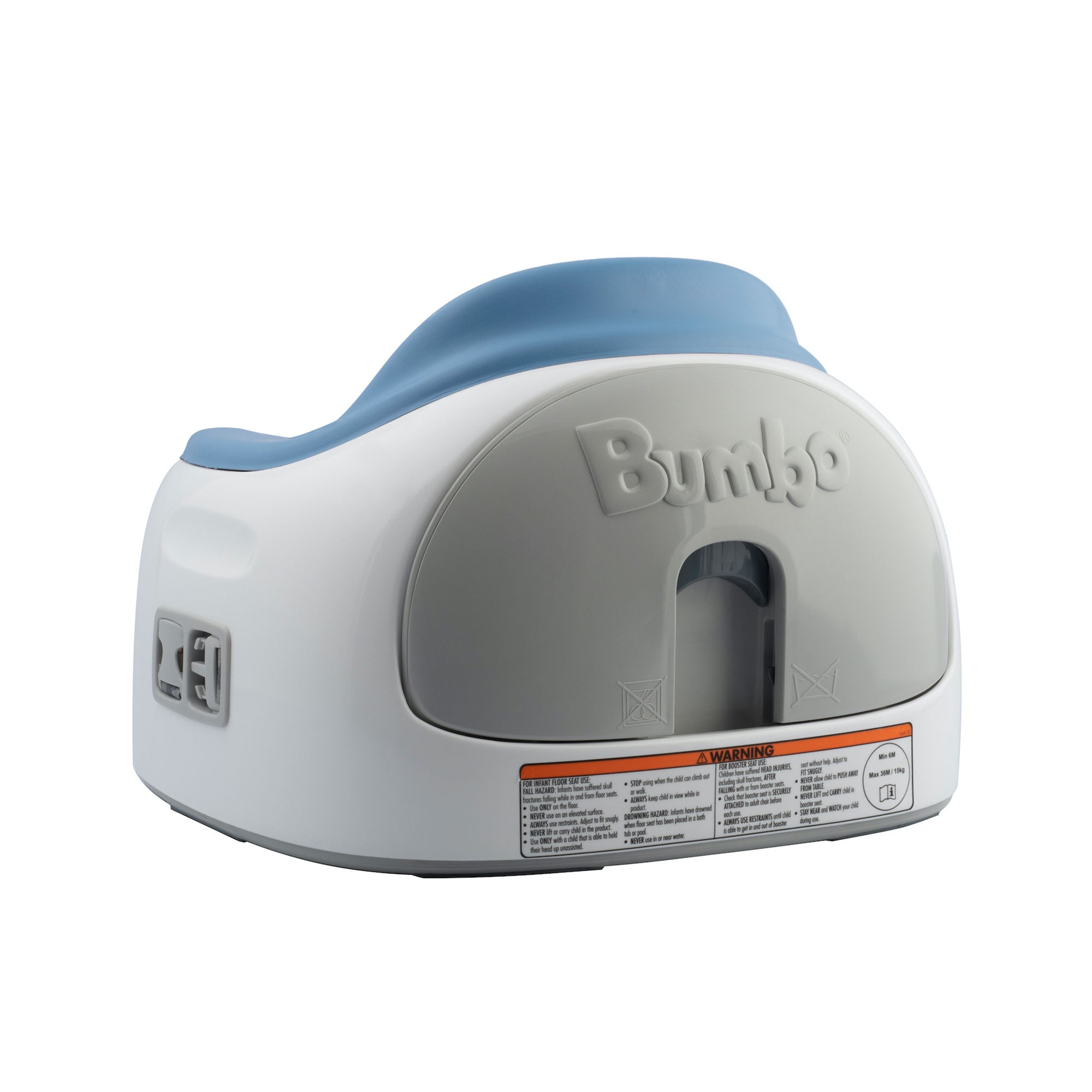 Bumbo Baby Toddler Adjustable 3-in-1 Booster Seat/High Chair & Tray, Powder Blue - VMInnovations