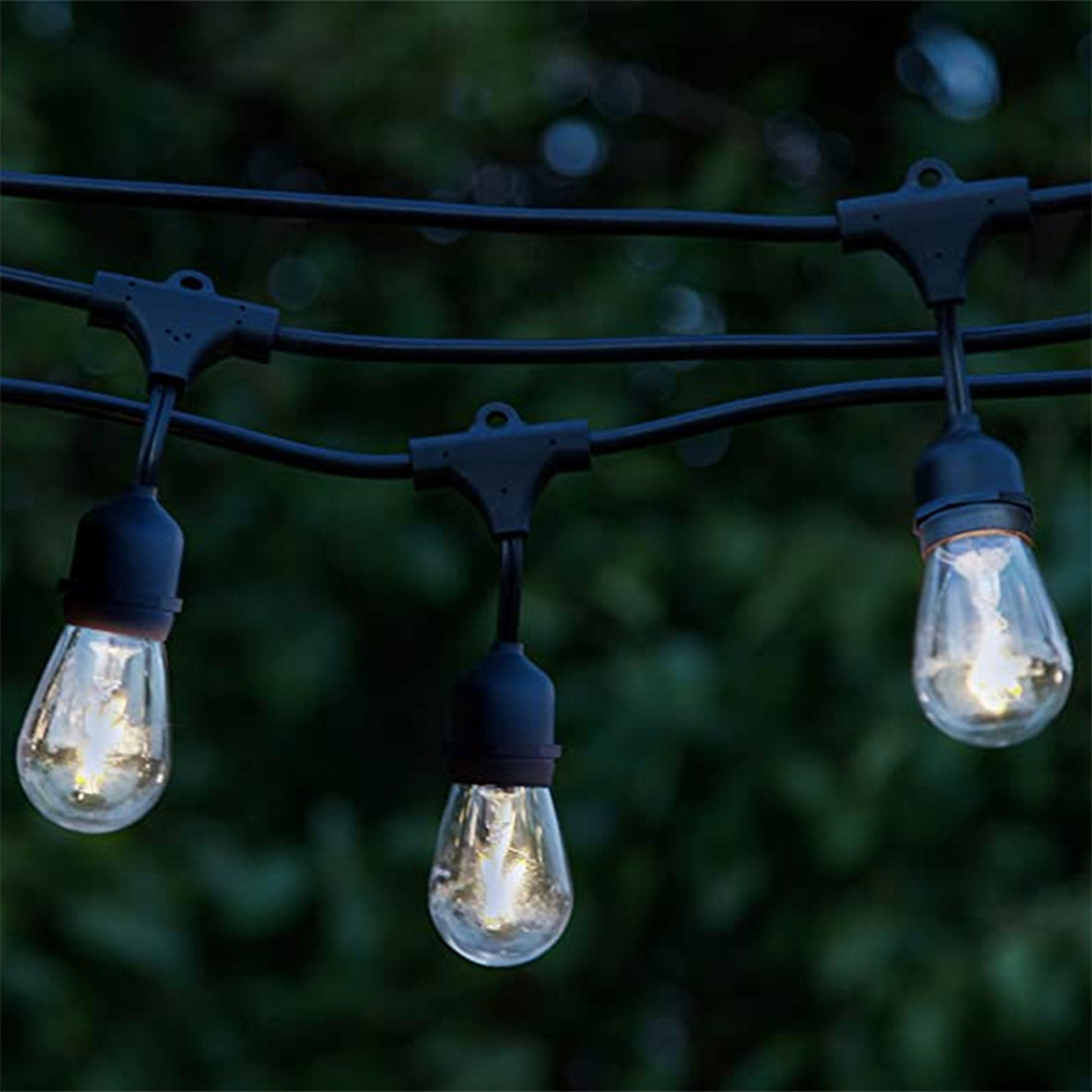 Brightech Ambience Pro Edison Black LED Waterproof String Lights, 48 Ft. (Used) - VMInnovations