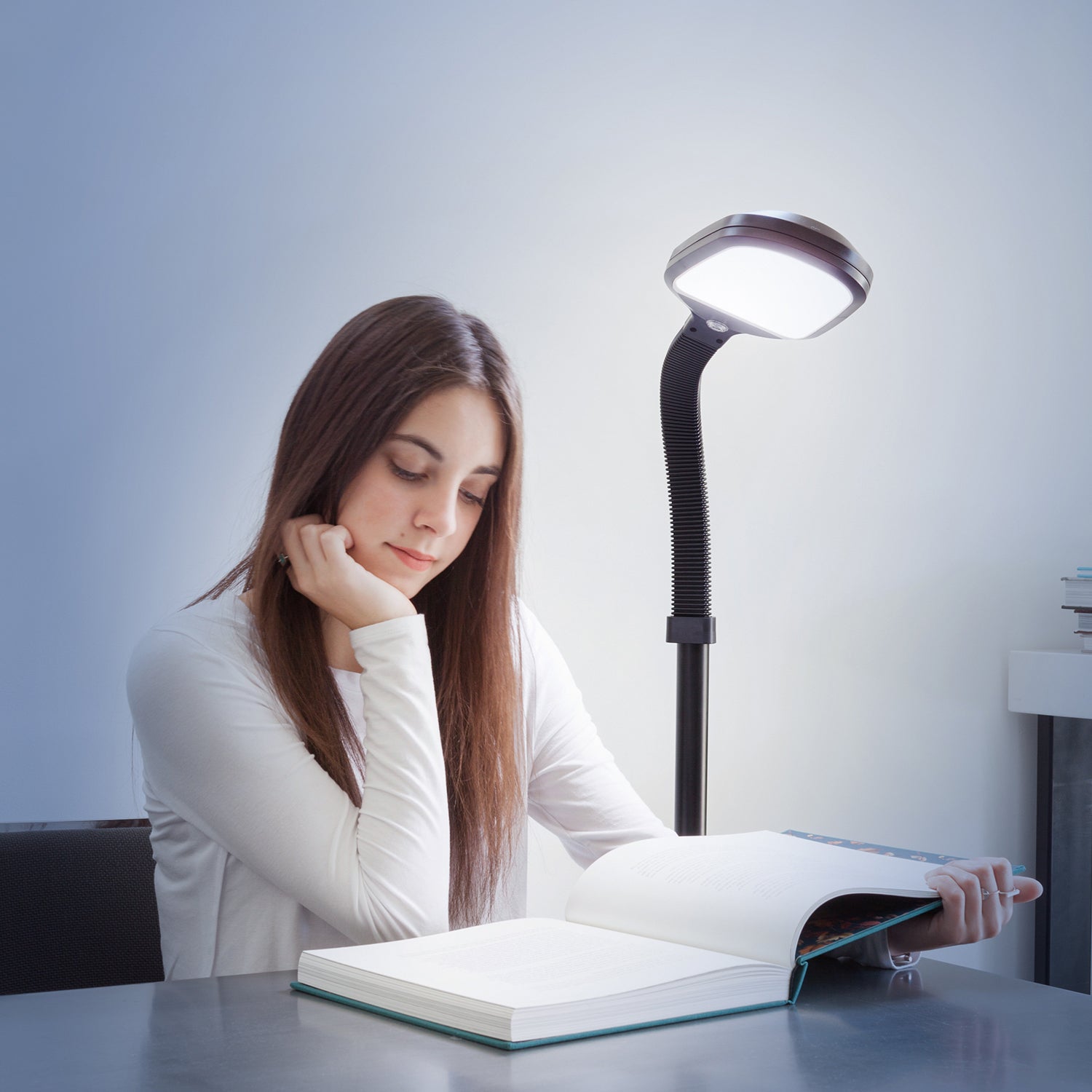 Brightech Litespan Daylight LED Floor Lamp with Adjustable Reading Light (Used)