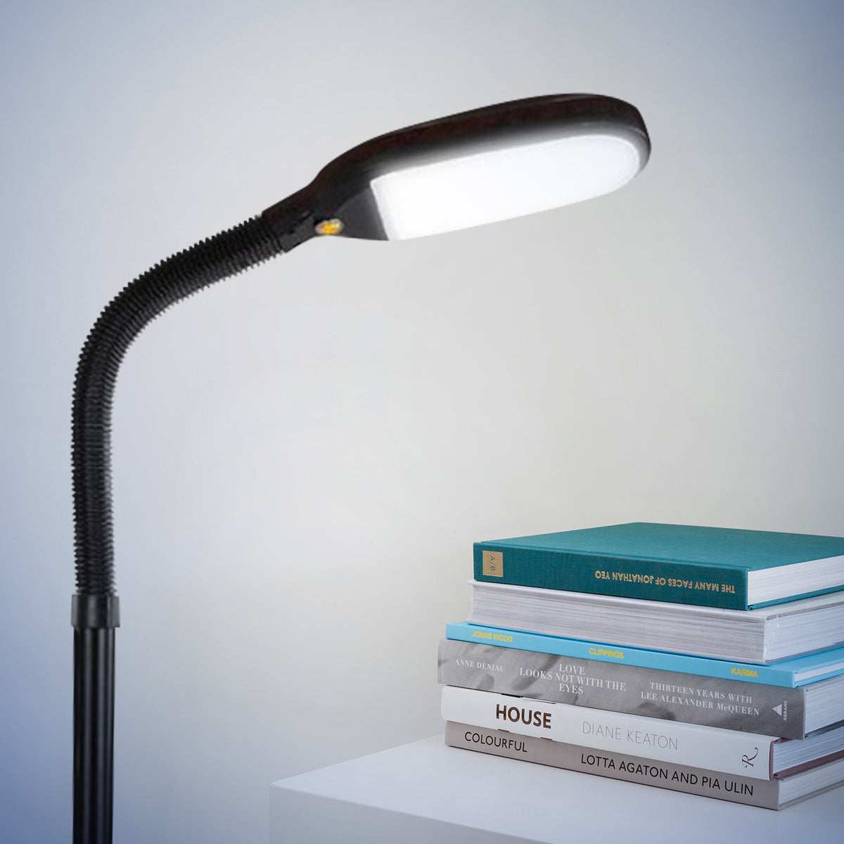 Brightech Litespan Daylight LED Floor Lamp with Reading Light, Brown (Open Box)