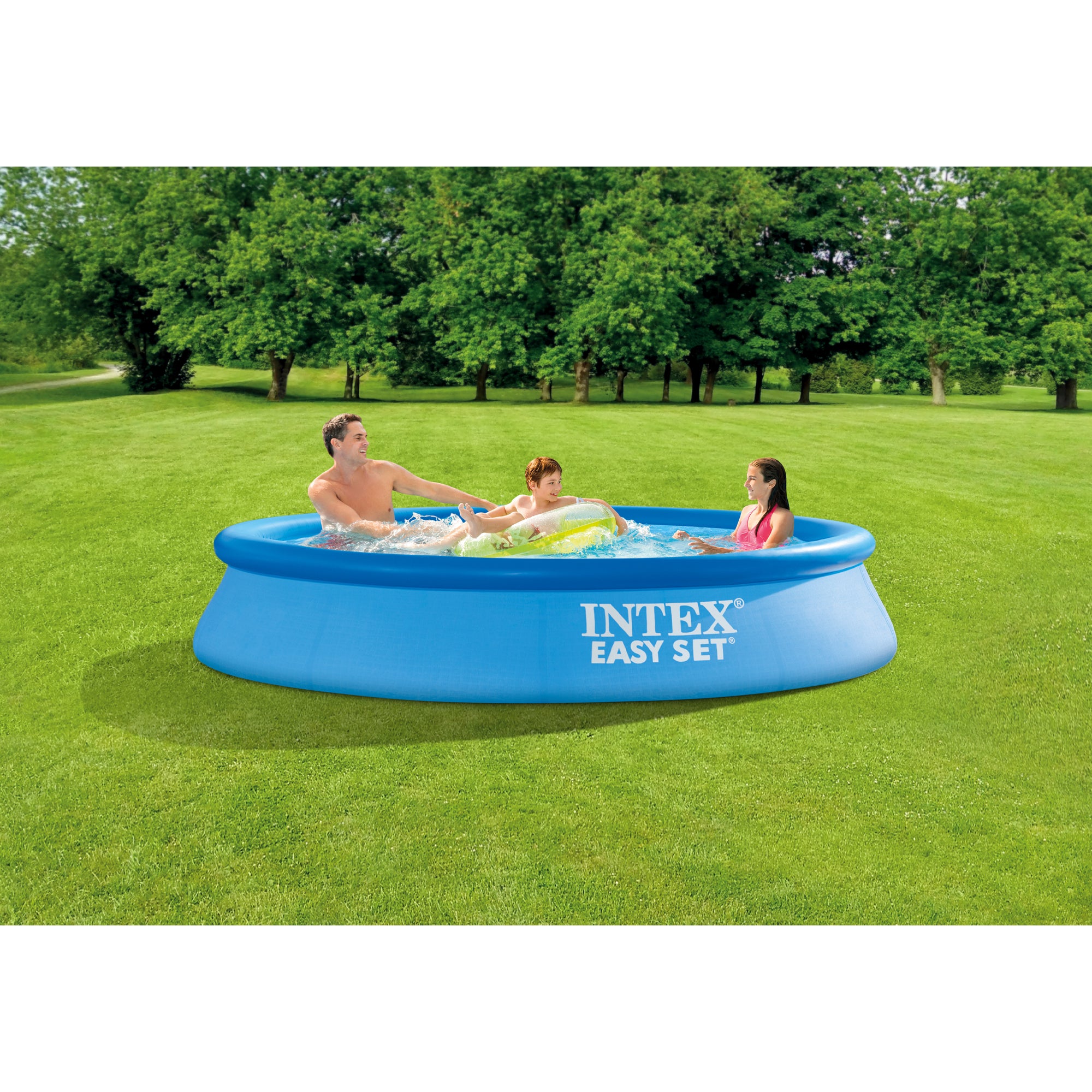 Intex 28117EH 10' x 24" Easy Set Inflatable Above Ground Swimming Pool w/ Filter - VMInnovations