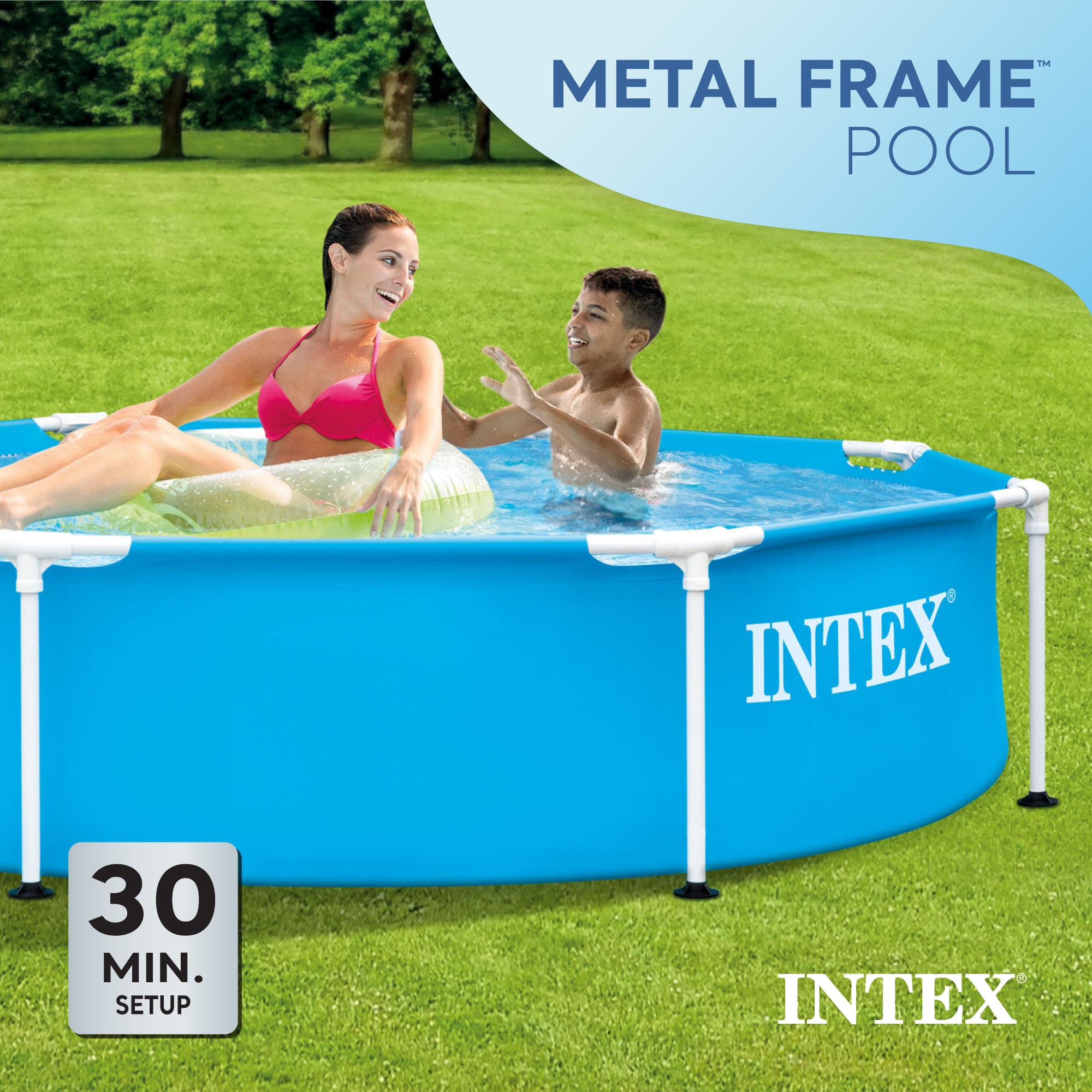 Intex 28205EH 8 X 20 Rust Resistant Durable Steel Metal Frame Pool (For Parts) - VMInnovations