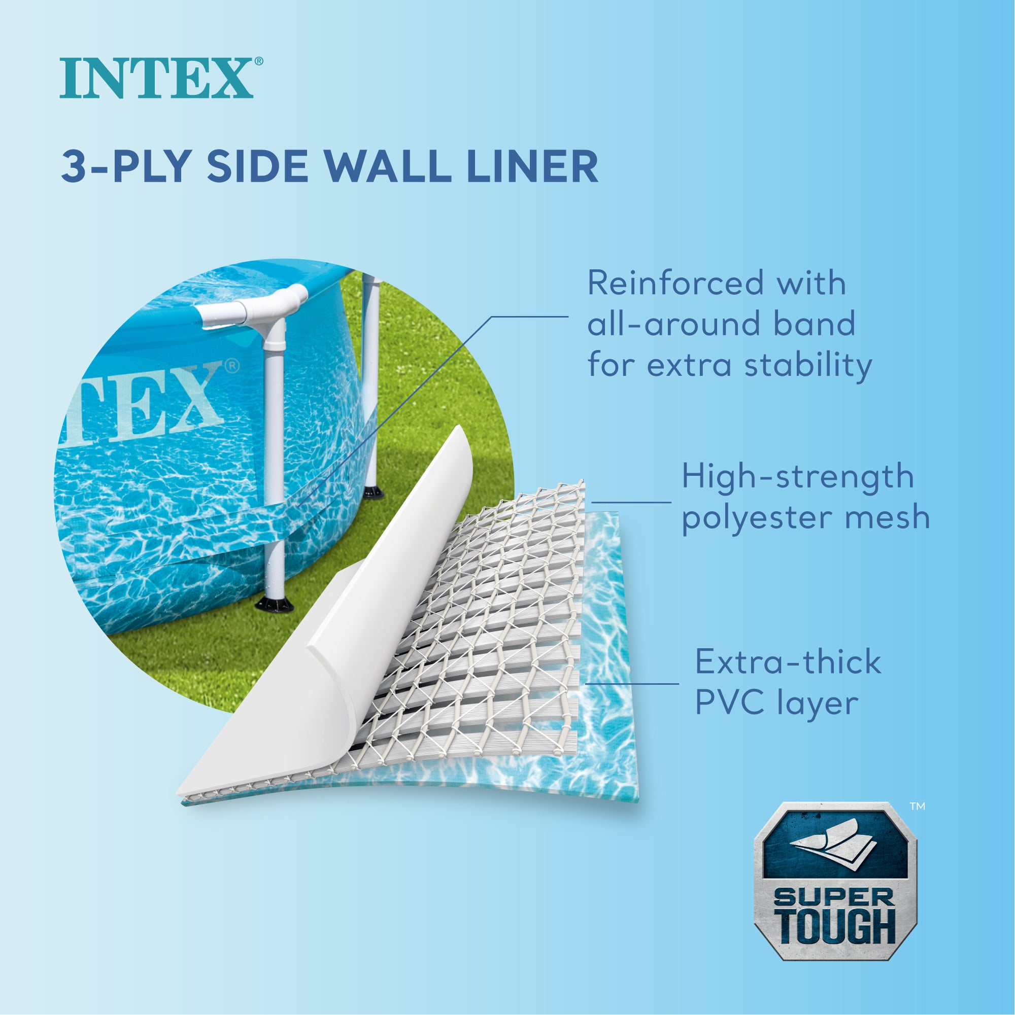 Intex 10' x 30" Steel Metal Frame Beachside Pool w/ Filter Pump (For Parts) - VMInnovations