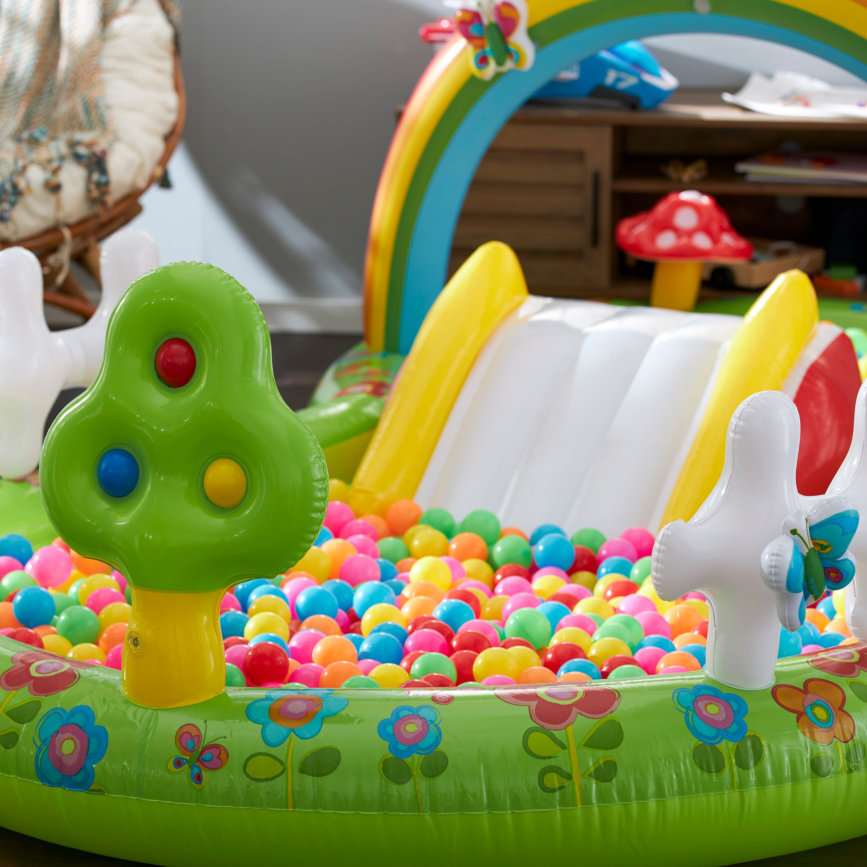 Intex Inflatable My Garden Play Center Pool w/Multi-Colored Fun Ballz, 100 Pack