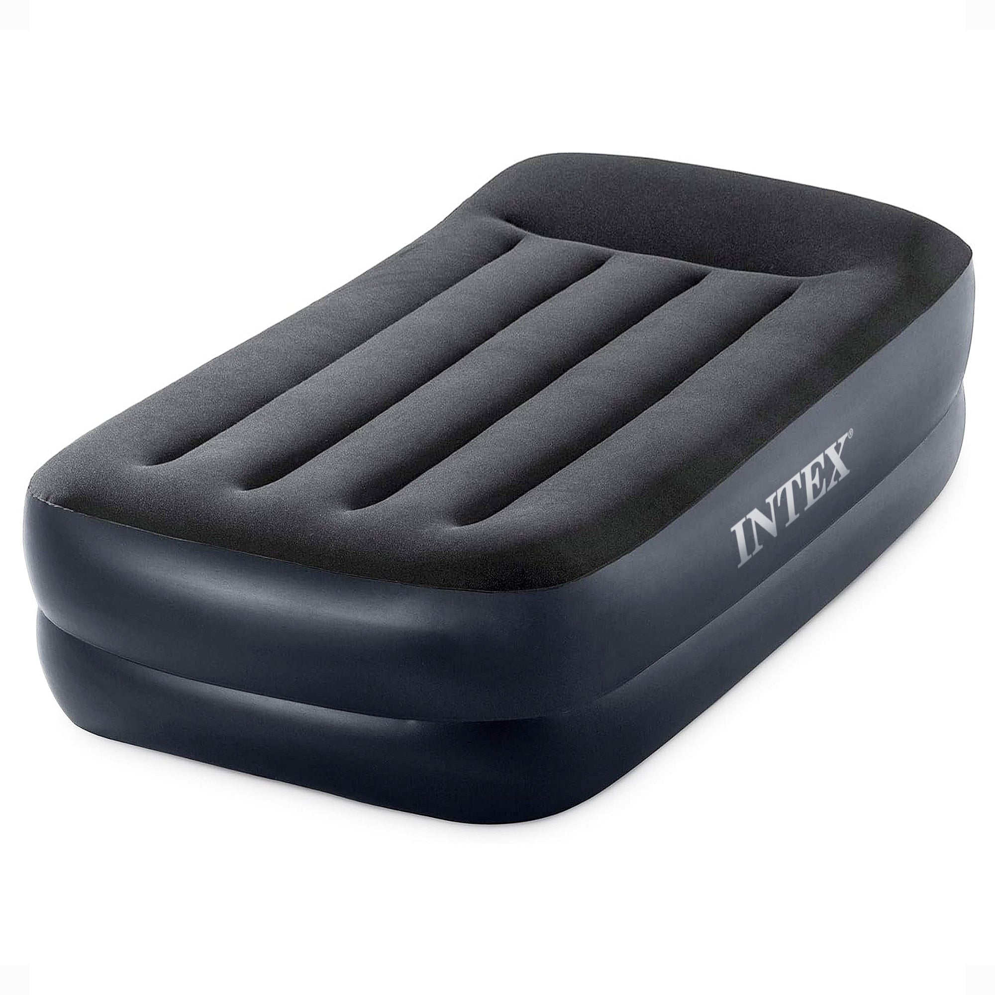 Intex Dura Beam Plus Pillow Raised Airbed Mattress w/ Built in Pump, Twin (Used)