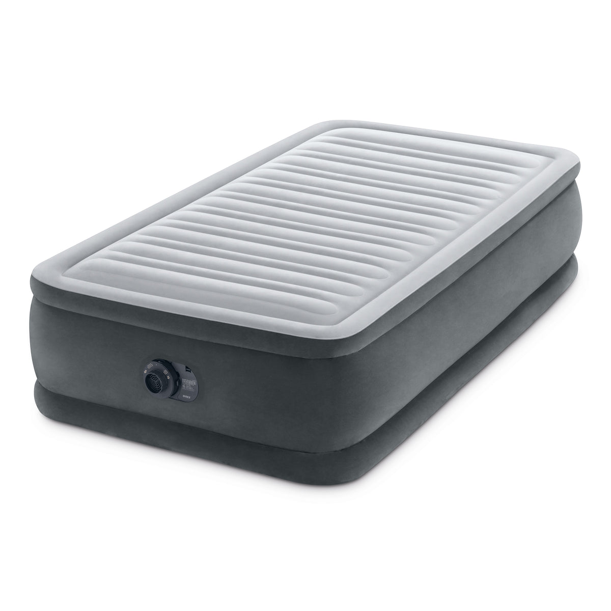 Intex Dura Beam Comfort Plus Airbed Mattress Built In Pump, Twin Size(Open Box)