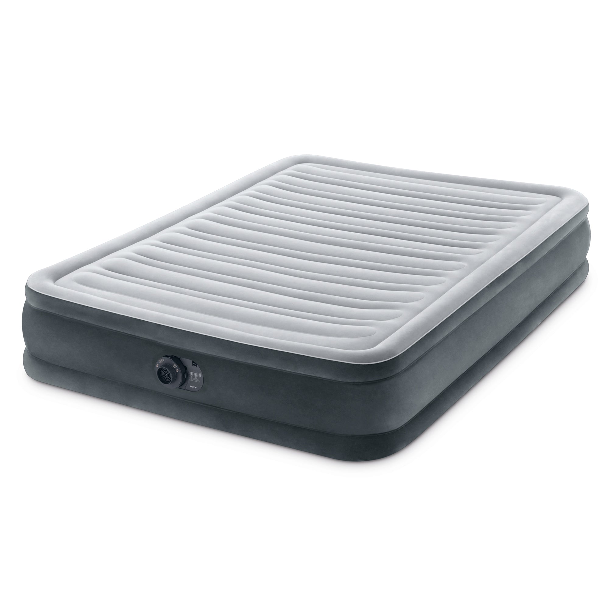 Intex Comfort Deluxe Dura-Beam Plush Air Mattress Bed with Built-In Pump, Full - VMInnovations
